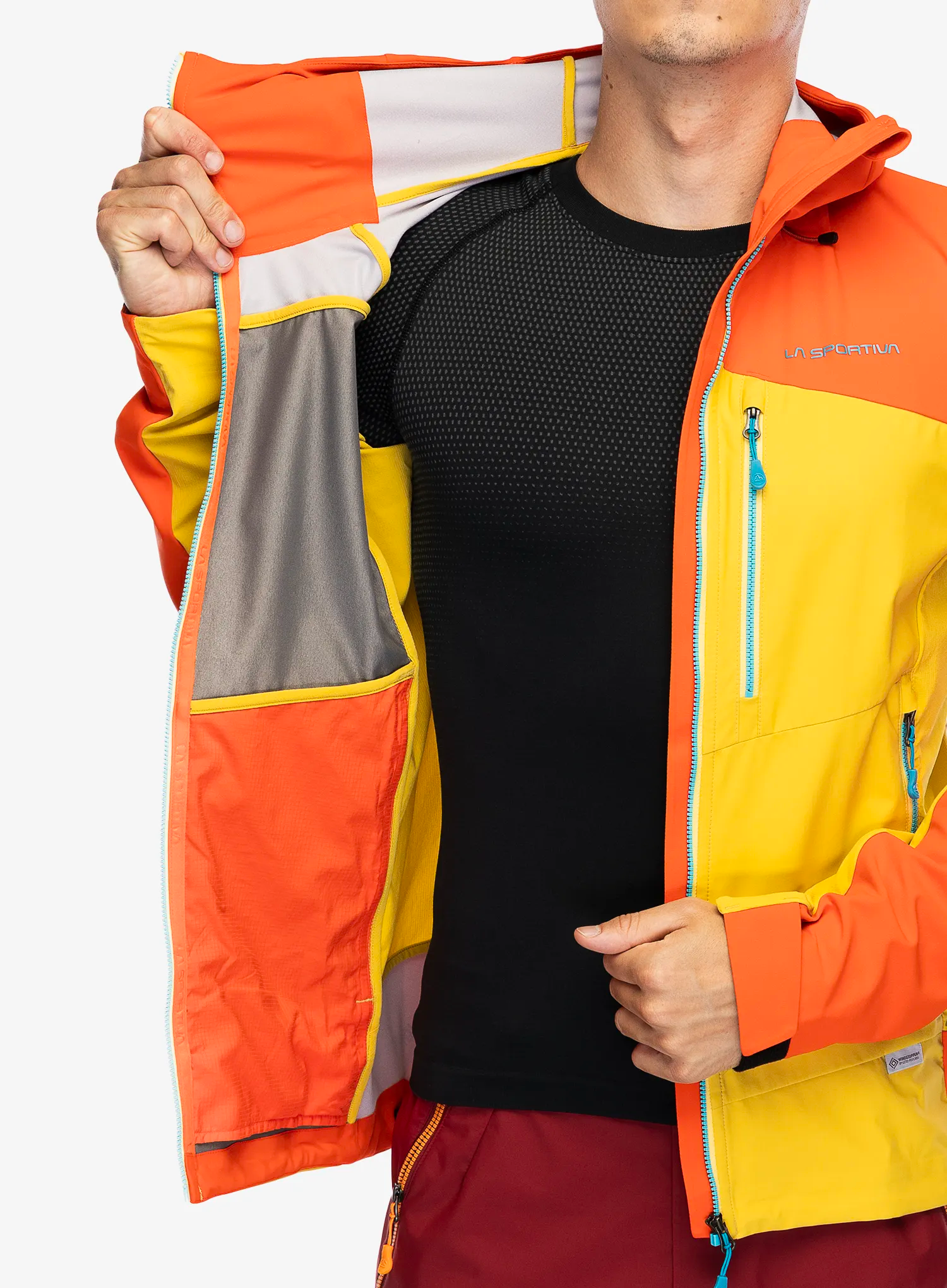 Softshellová bunda La Sportiva Alpine Guide Windstopper Jacket - bamboo/cherry tomato