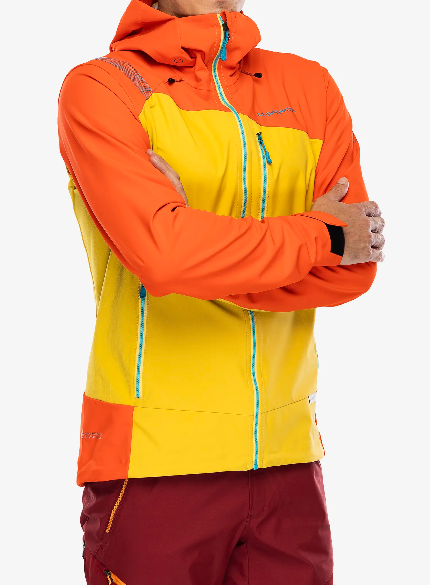 Softshellová bunda La Sportiva Alpine Guide Windstopper Jacket - bamboo/cherry tomato