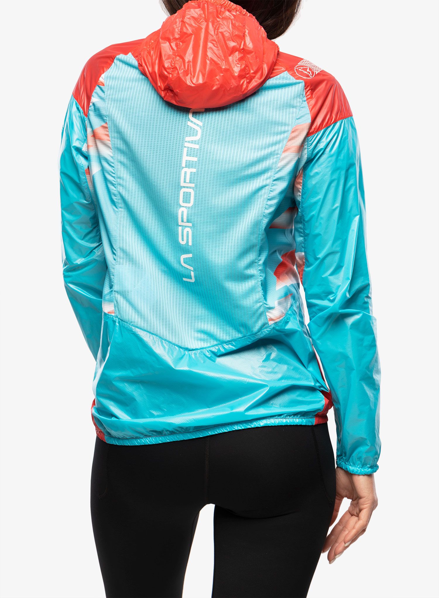Bunda na běhání dámská La Sportiva Briza Windbreaker Jkt - hibiscus/malibu blue