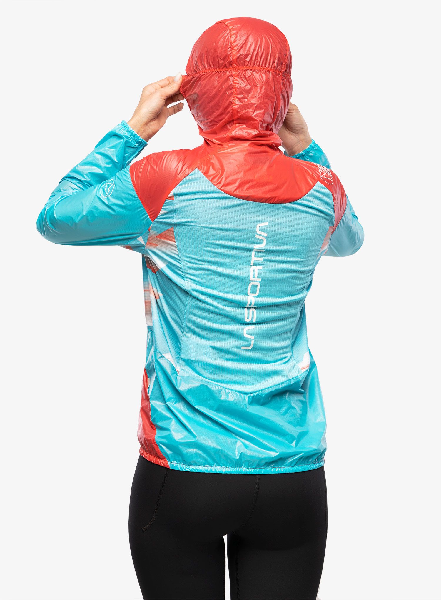 Bunda na běhání dámská La Sportiva Briza Windbreaker Jkt - hibiscus/malibu blue