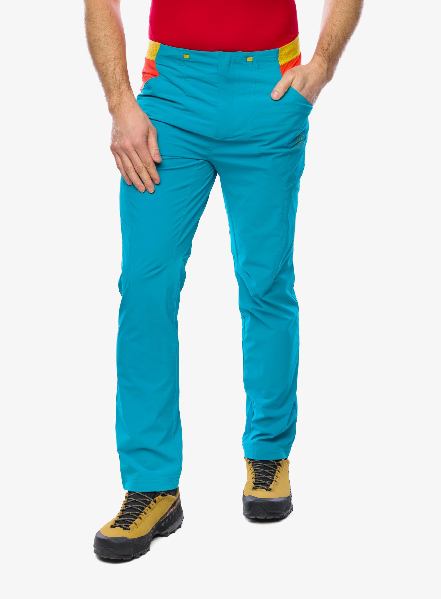 Trekové kalhoty La Sportiva Brush Pant - tropic blue/cherry tomato