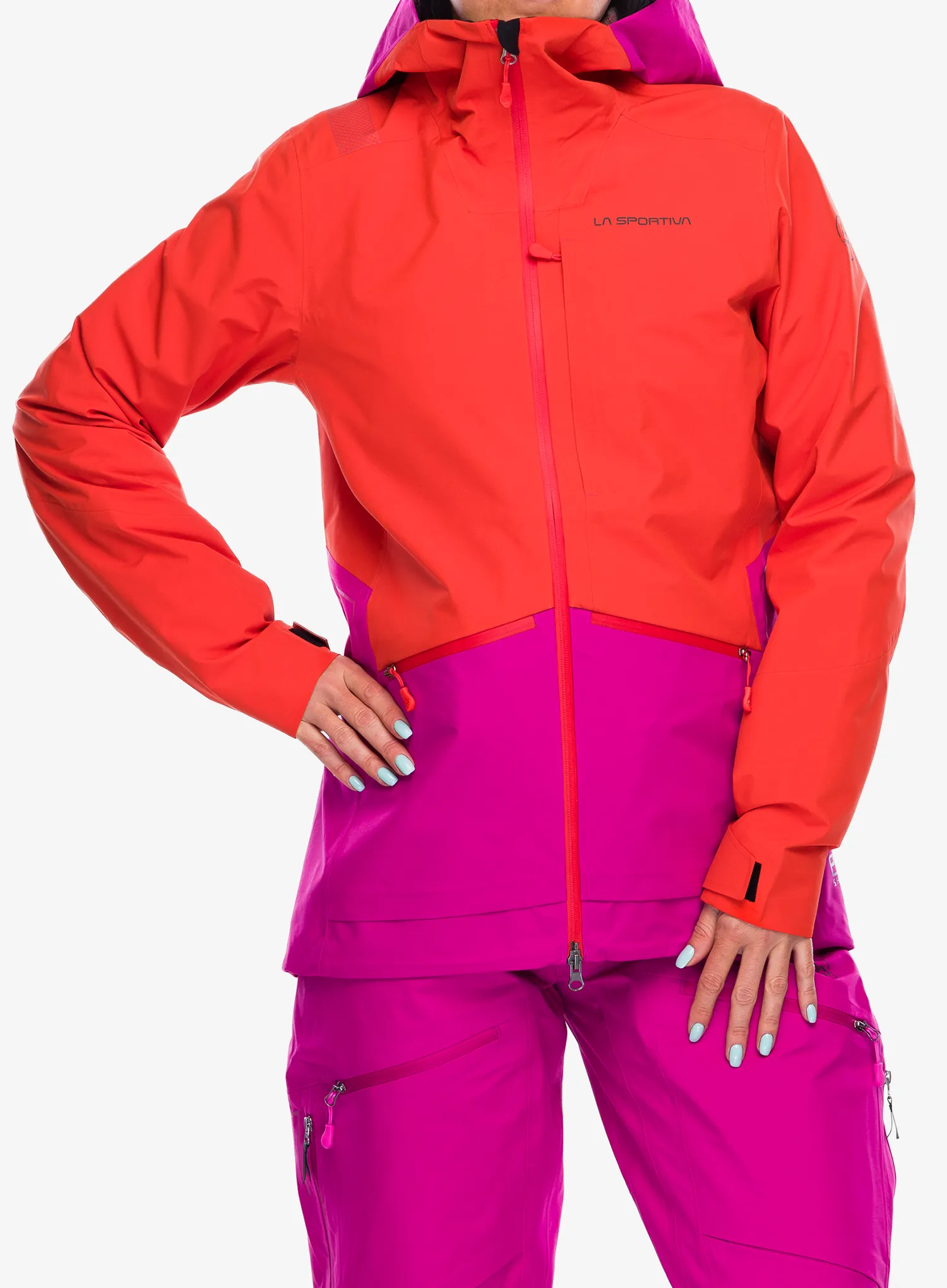Dámská nepromokavá bunda s membránou La Sportiva Chaser Evo Shell Jkt - cherry tomato/springtime