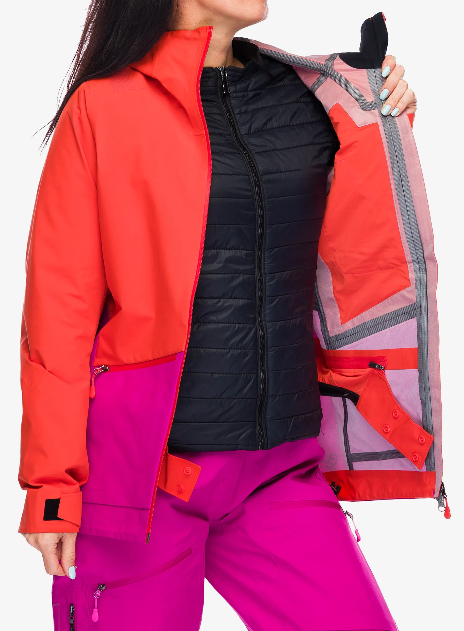 Dámská nepromokavá bunda s membránou La Sportiva Chaser Evo Shell Jkt - cherry tomato/springtime