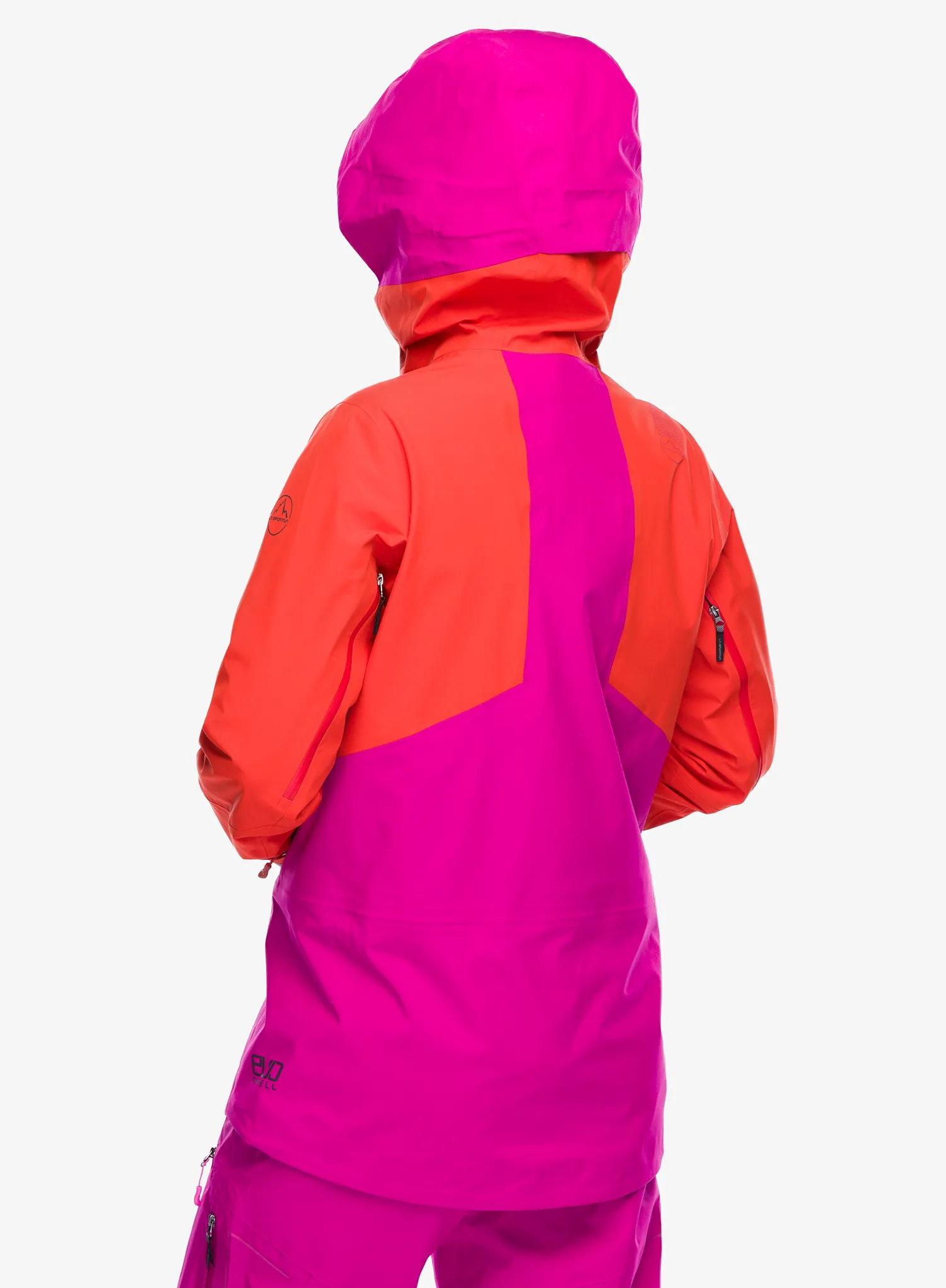 Dámská nepromokavá bunda s membránou La Sportiva Chaser Evo Shell Jkt - cherry tomato/springtime