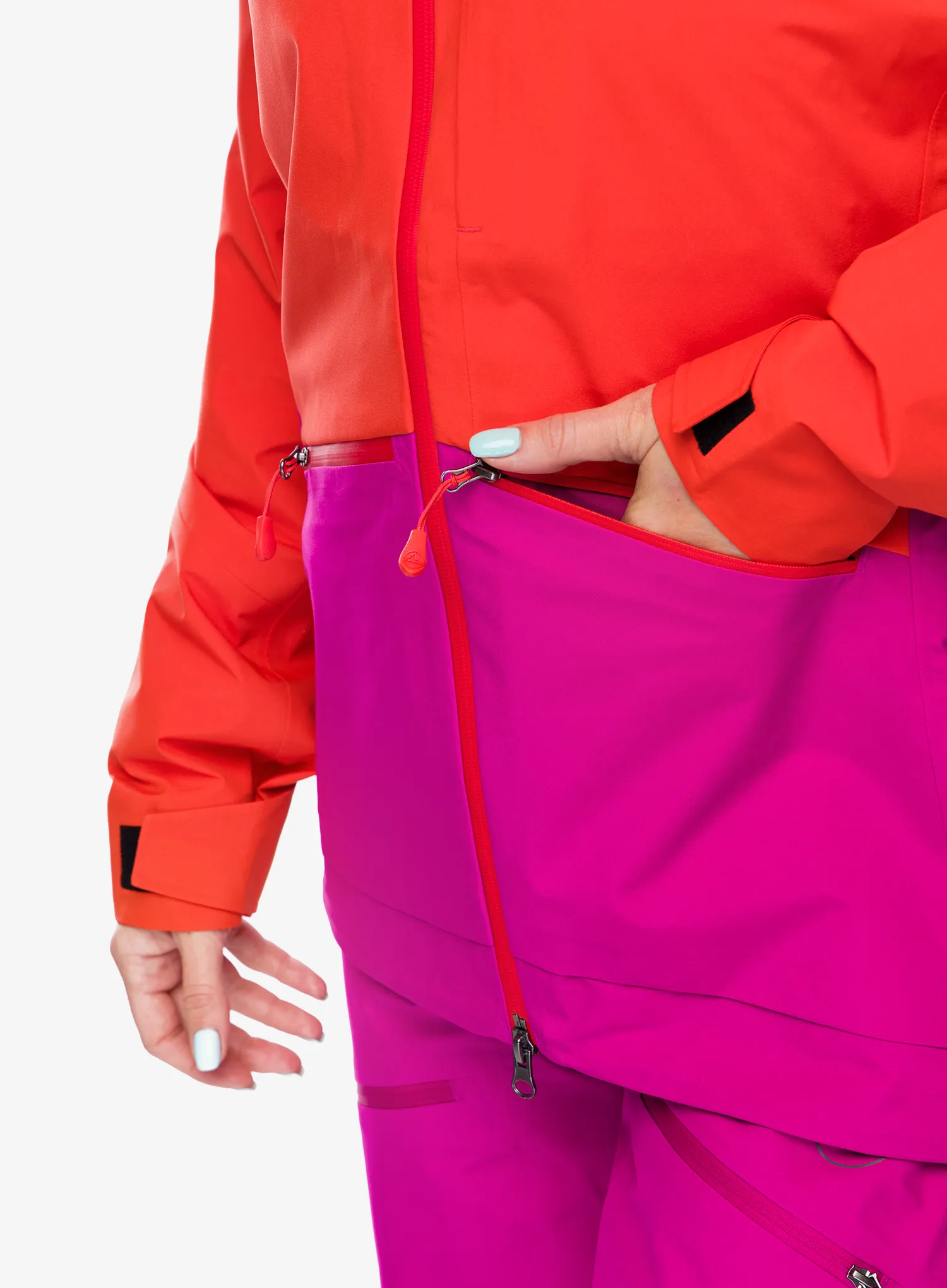 Dámská nepromokavá bunda s membránou La Sportiva Chaser Evo Shell Jkt - cherry tomato/springtime