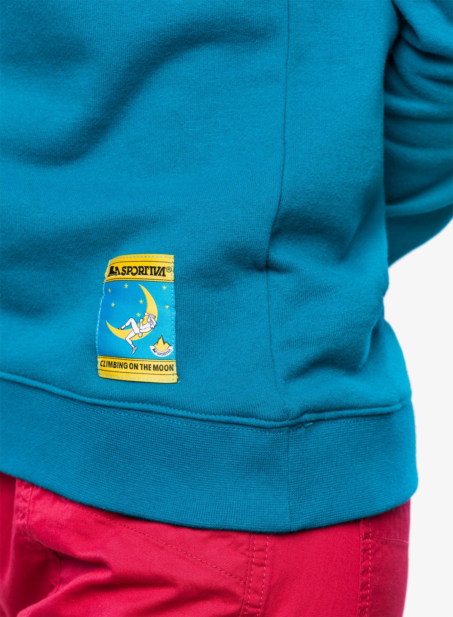 Dámská mikina na lezení La Sportiva Climbing on the Moon Sweatshirt - turchese/giallo