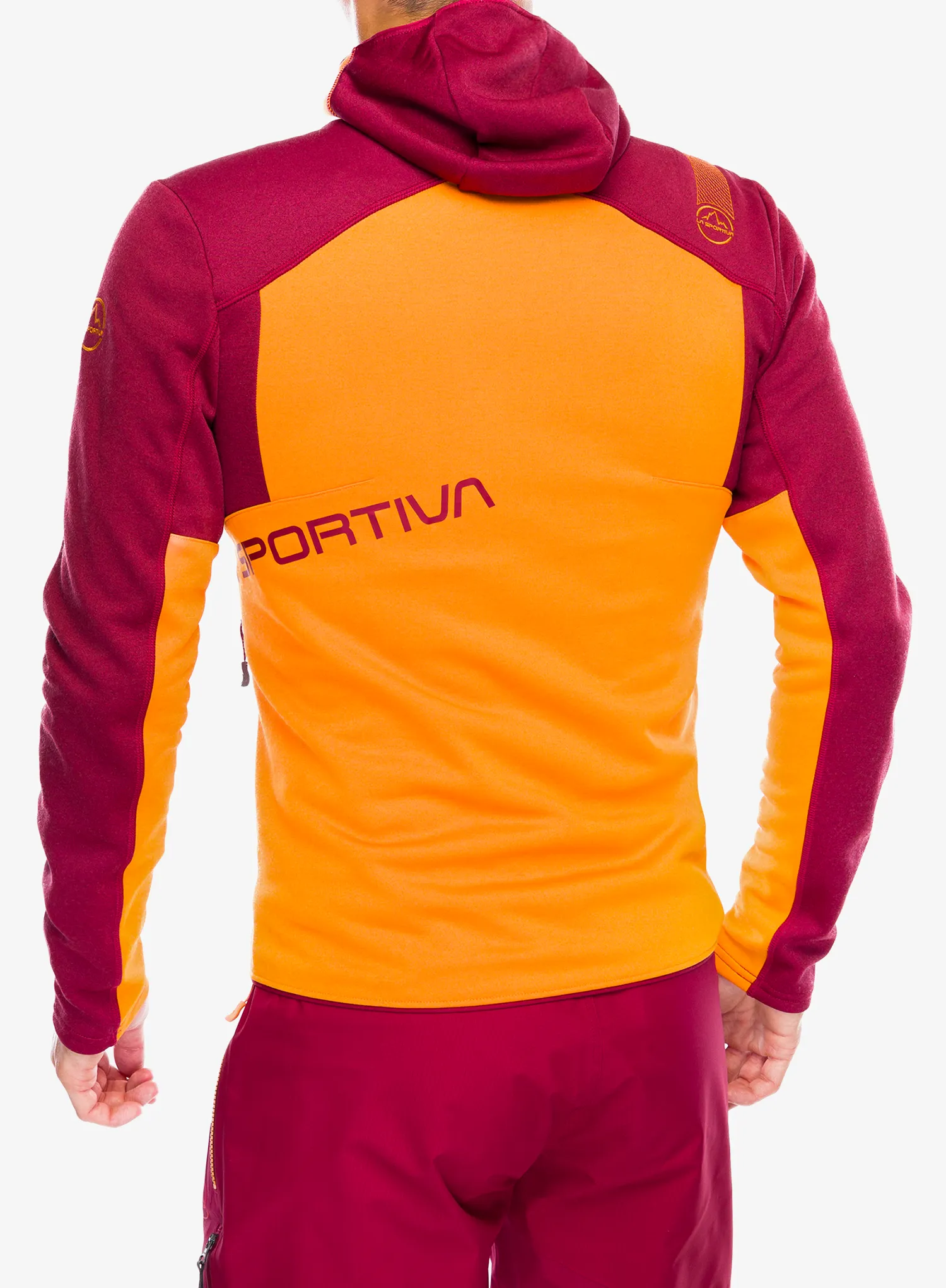 Mikina s kapucí La Sportiva Cosmic Hoody - papaya/sangria