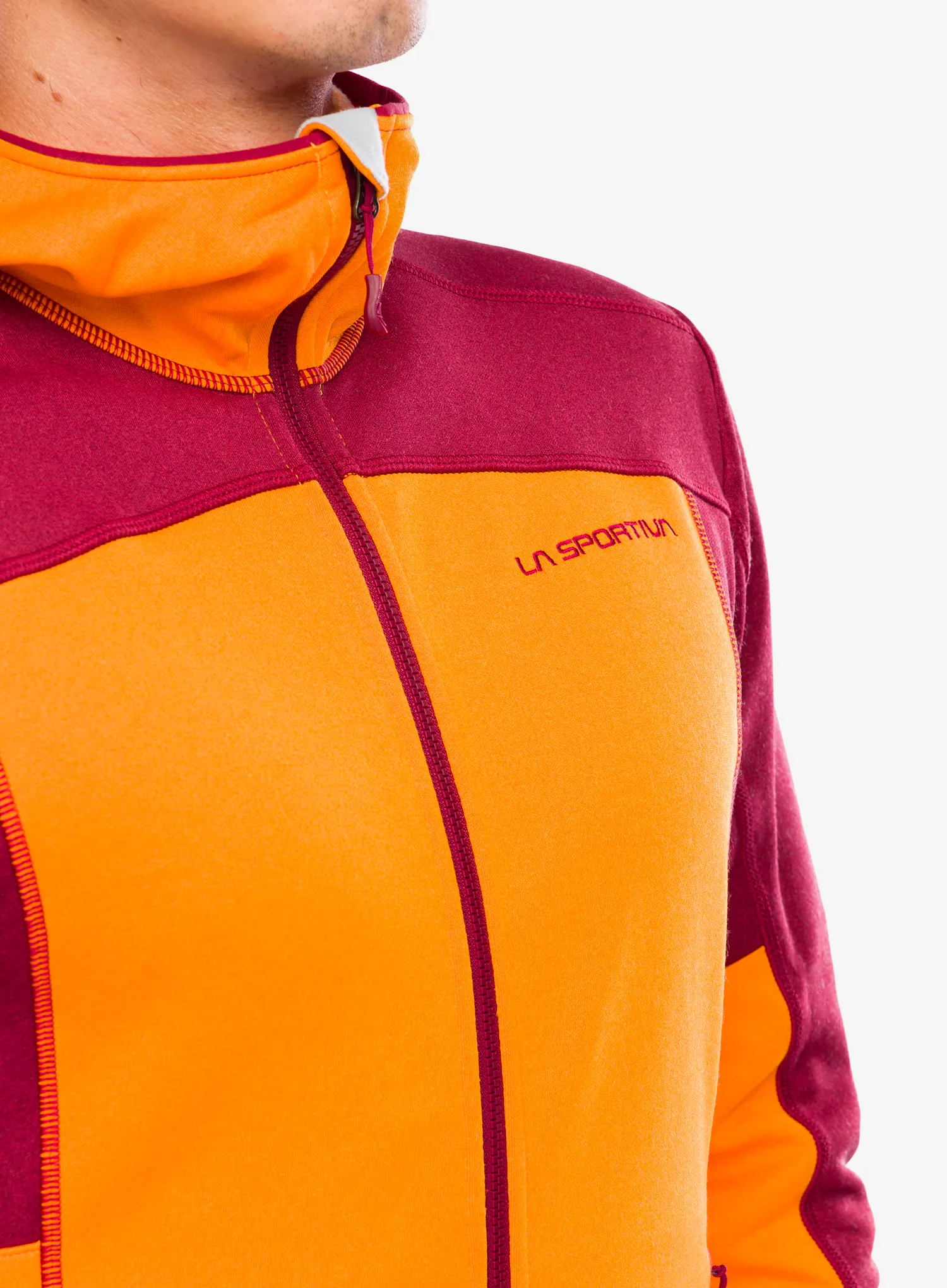 Mikina s kapucí La Sportiva Cosmic Hoody - papaya/sangria