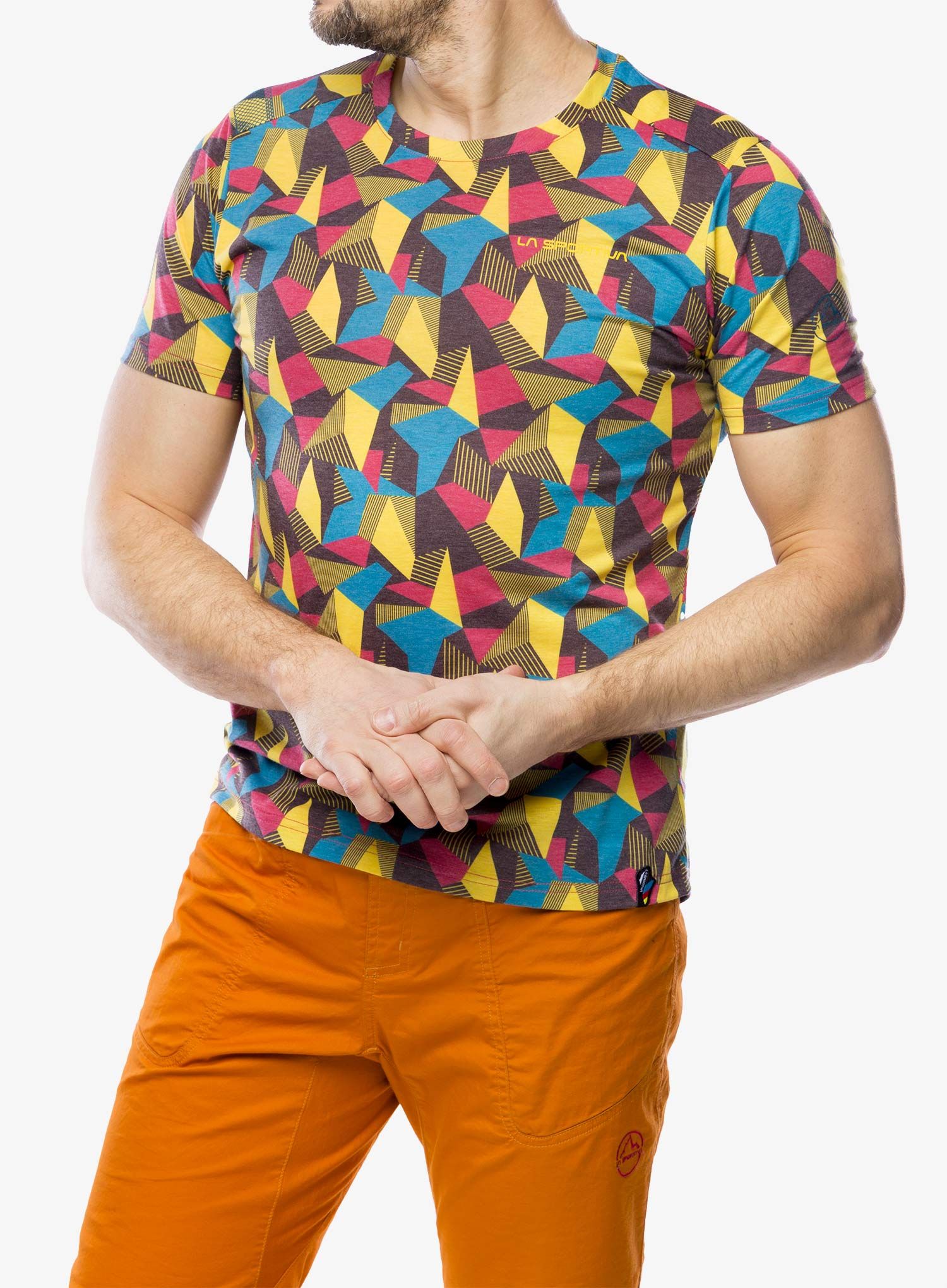 Lezecké triko La Sportiva Dimension T-Shirt - cerise/yellow