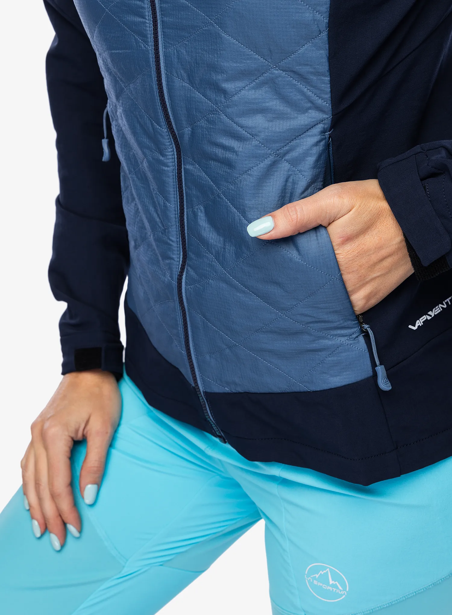 Hybridní bunda dámská La Sportiva Kap Hybrid Hoody - moonlight/deep sea