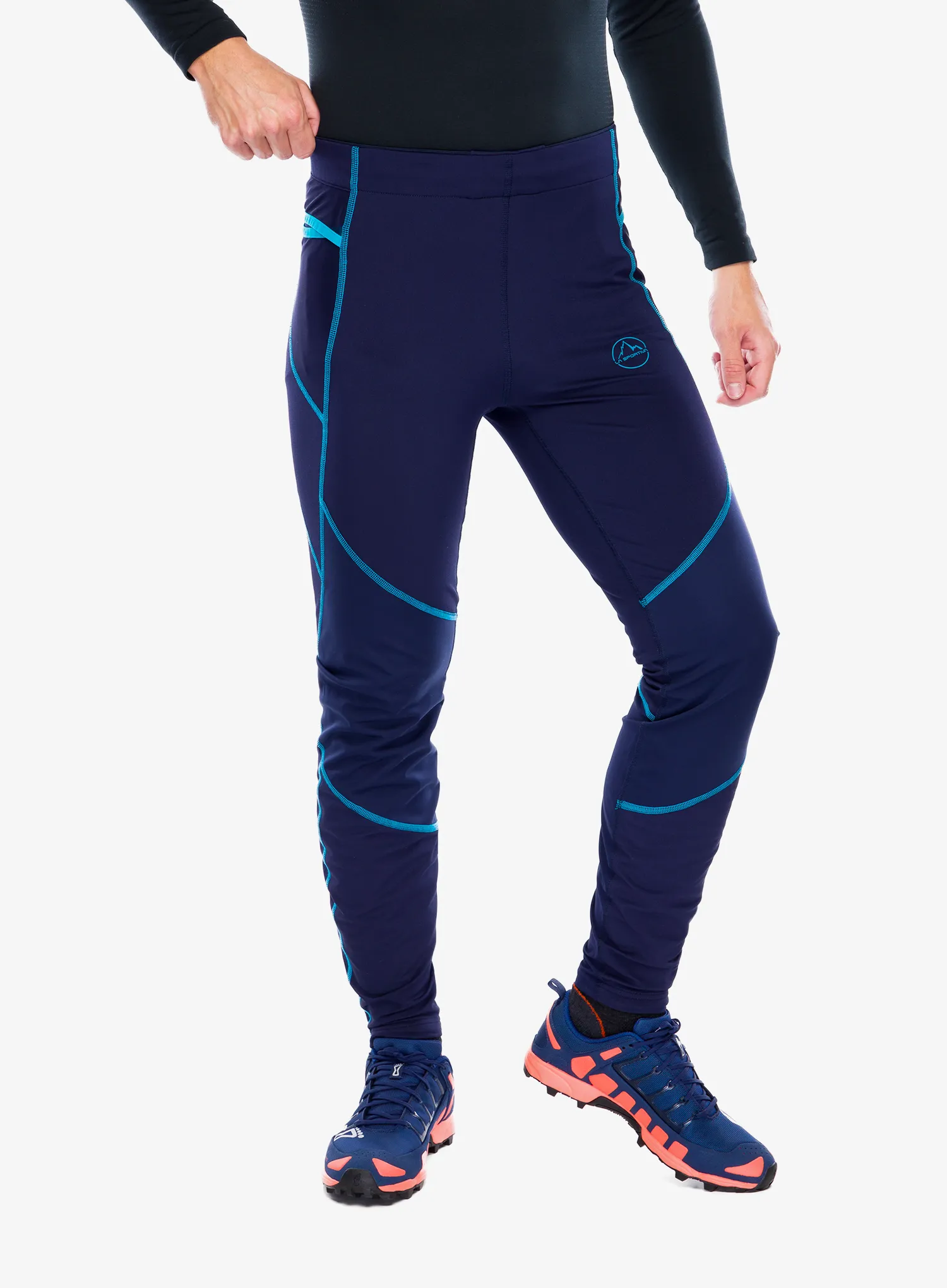 Legíny na běhání La Sportiva Primal Pant - deep sea/tropic blue