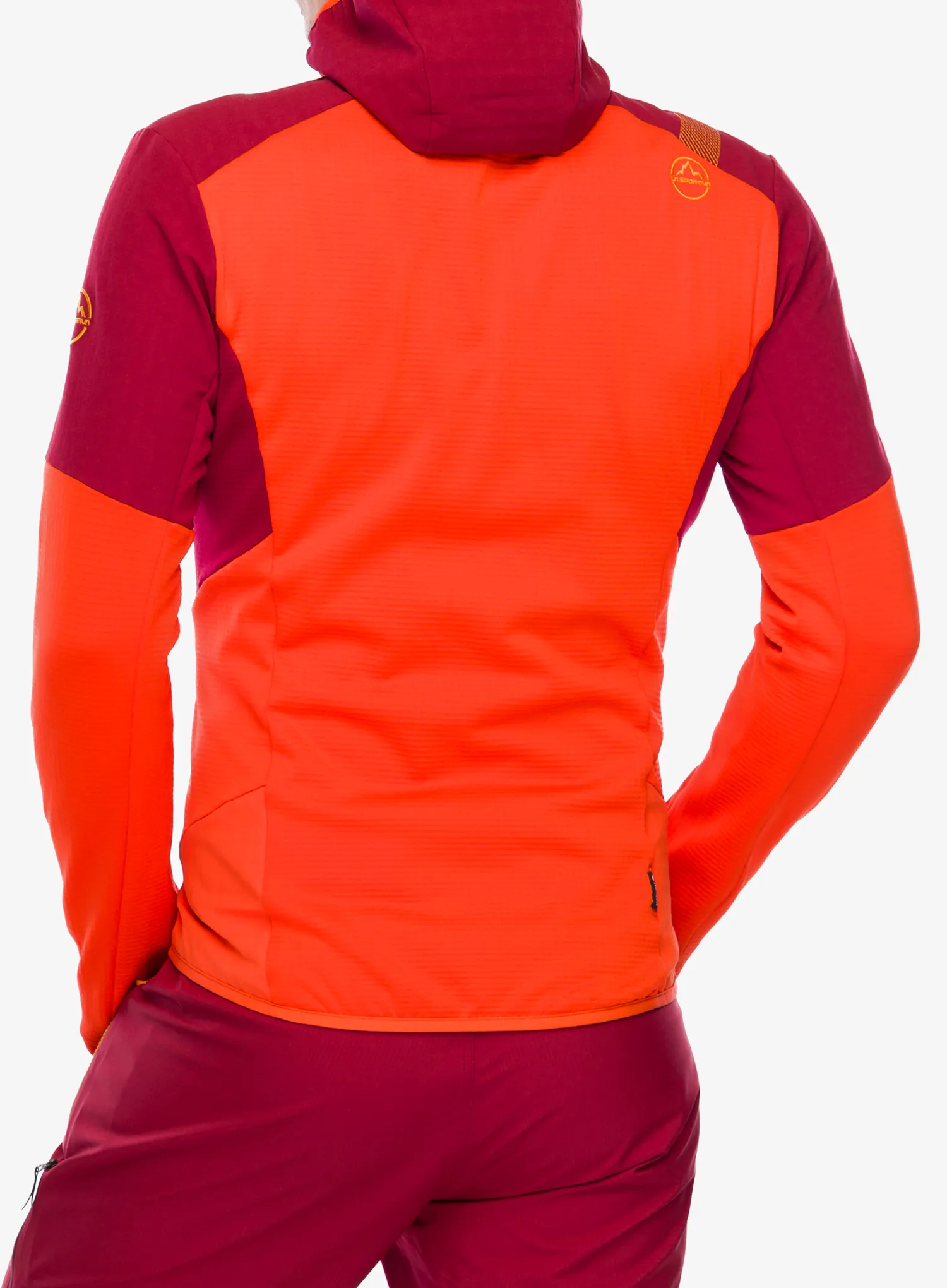 Mikina s kapucí La Sportiva Session Tech Hoody - cherry tomato/sangria