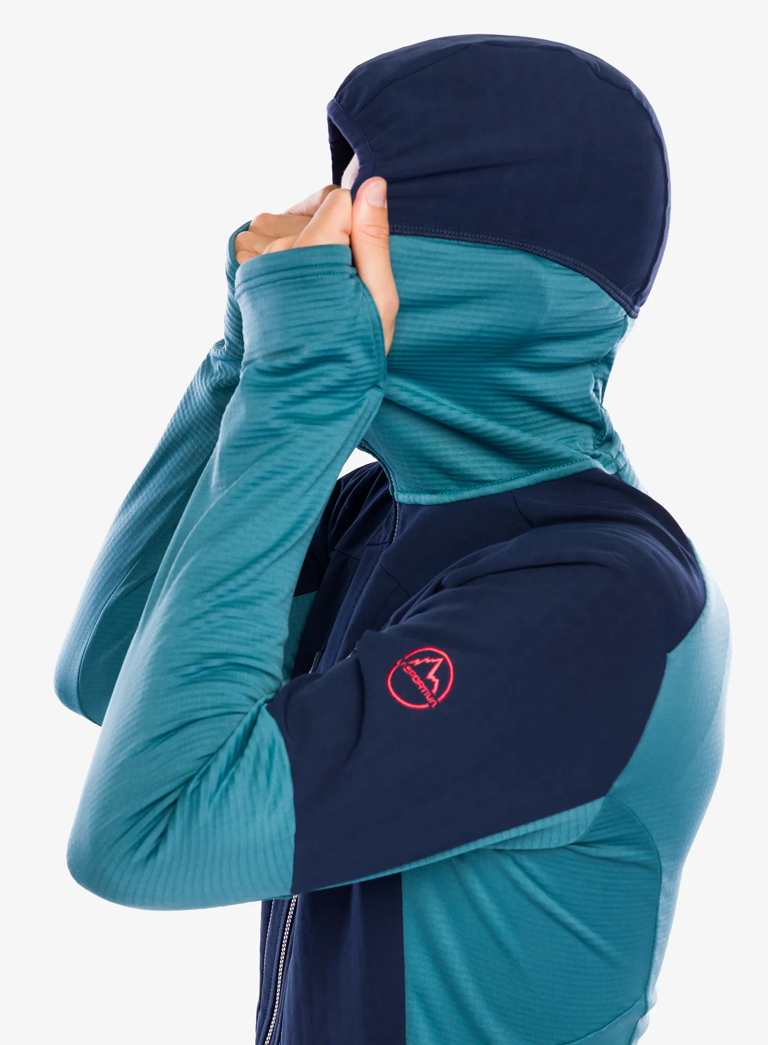 Mikina s kapucí La Sportiva Session Tech Hoody - deep sea/hurricane