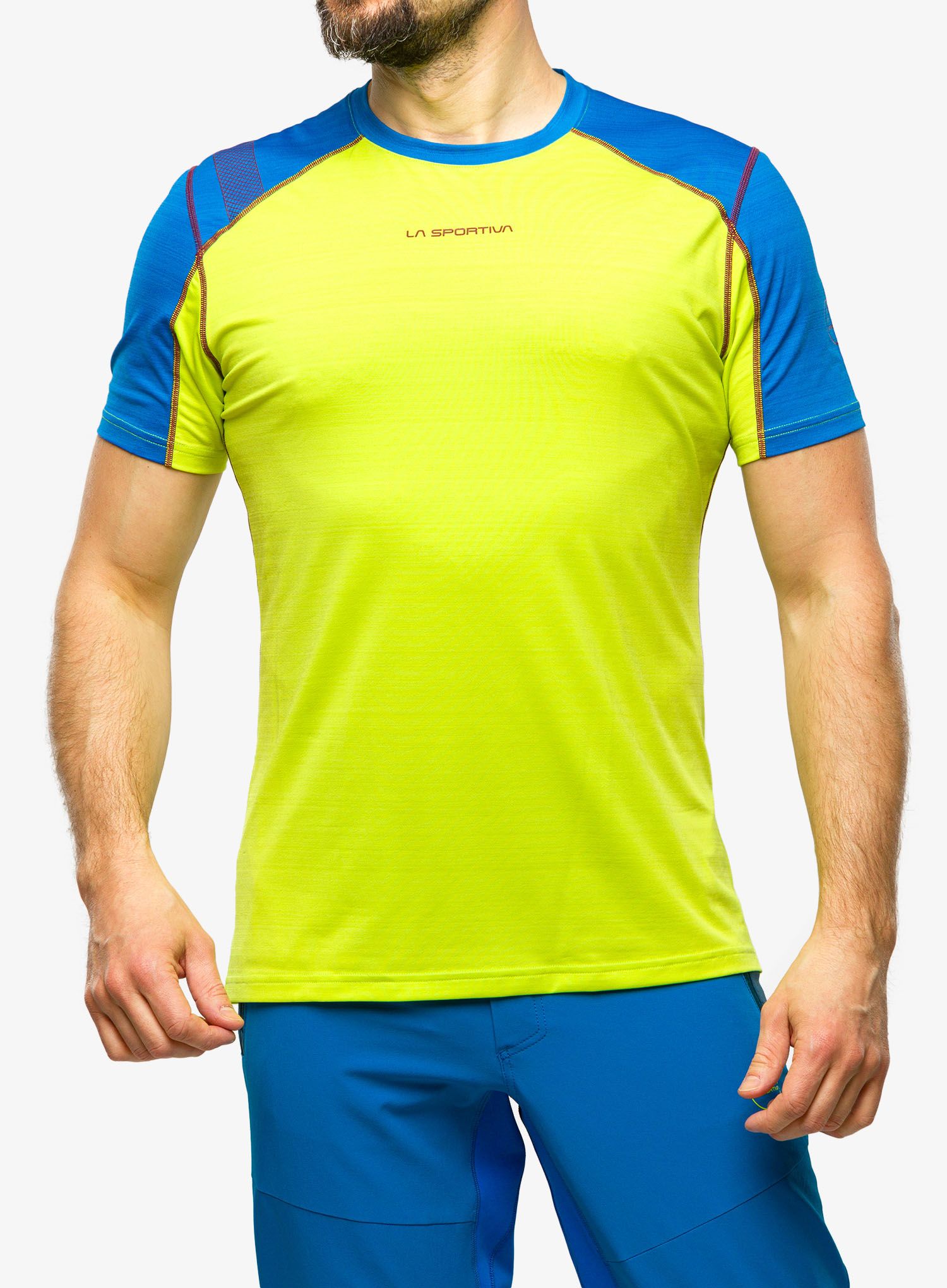 Rychleschnoucí triko La Sportiva Sunfire T-Shirt - lime punch/electric blue