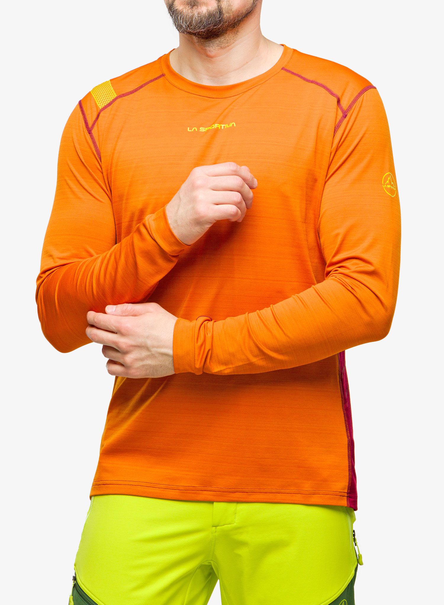 Funkční mikina La Sportiva Tour Long Sleeve - hawaiian sun/sangria