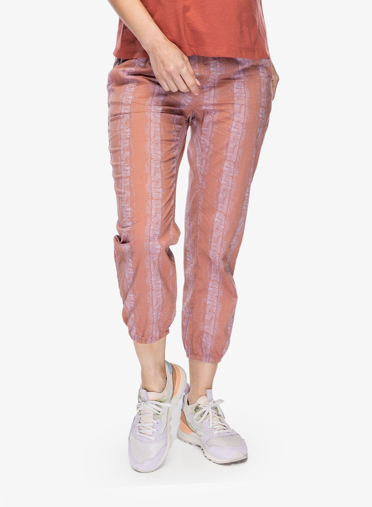 Kalhoty dámské Maloja Fliegenpilz - mauve ribstripe