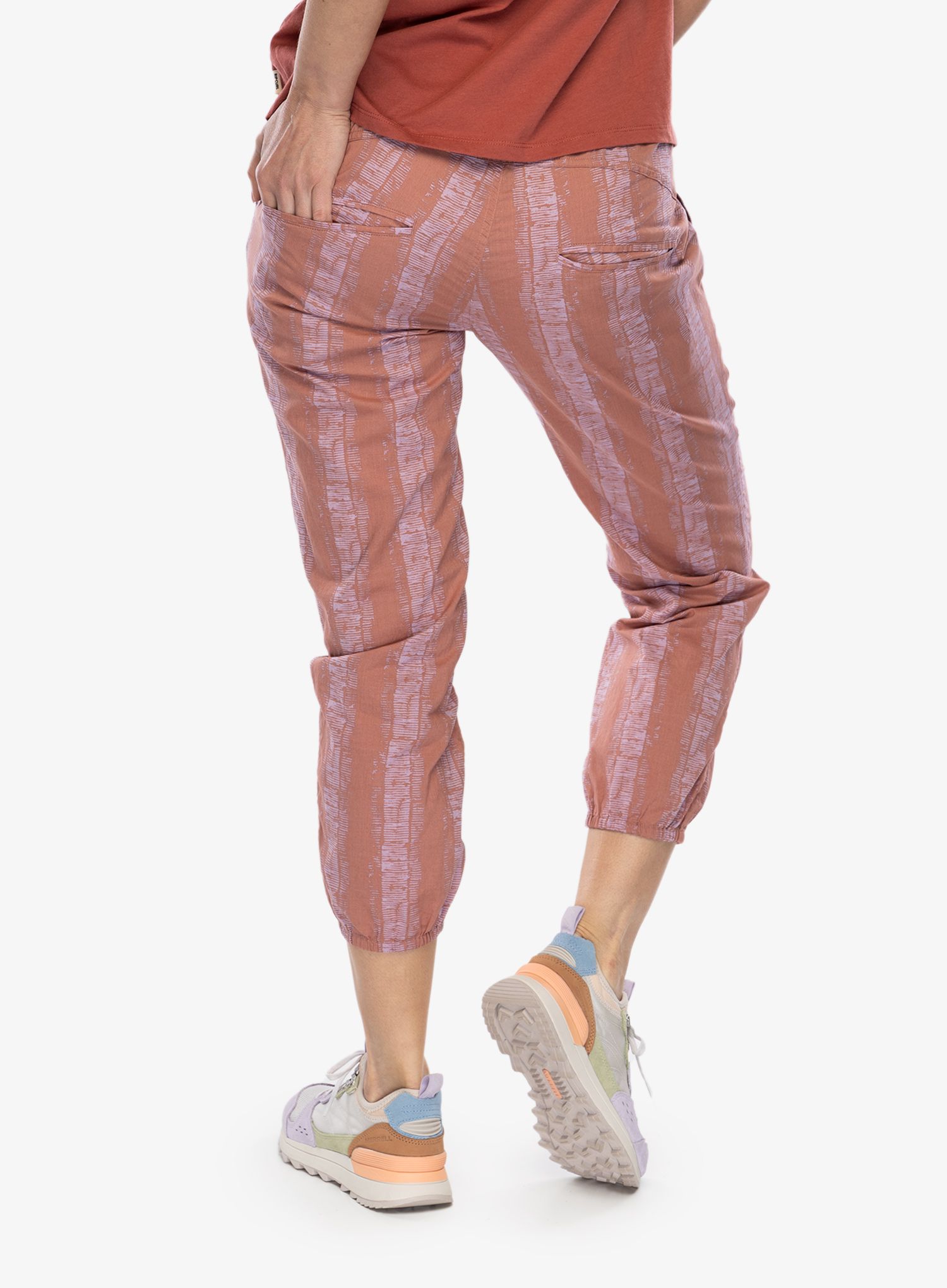 Kalhoty dámské Maloja Fliegenpilz - mauve ribstripe