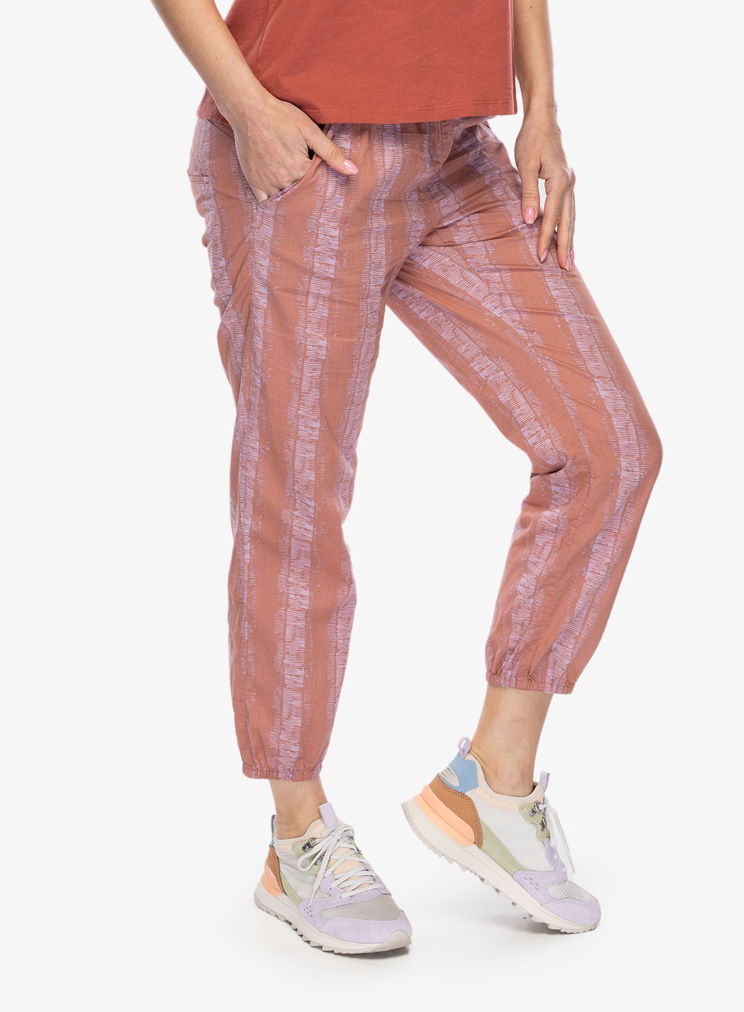 Kalhoty dámské Maloja Fliegenpilz - mauve ribstripe