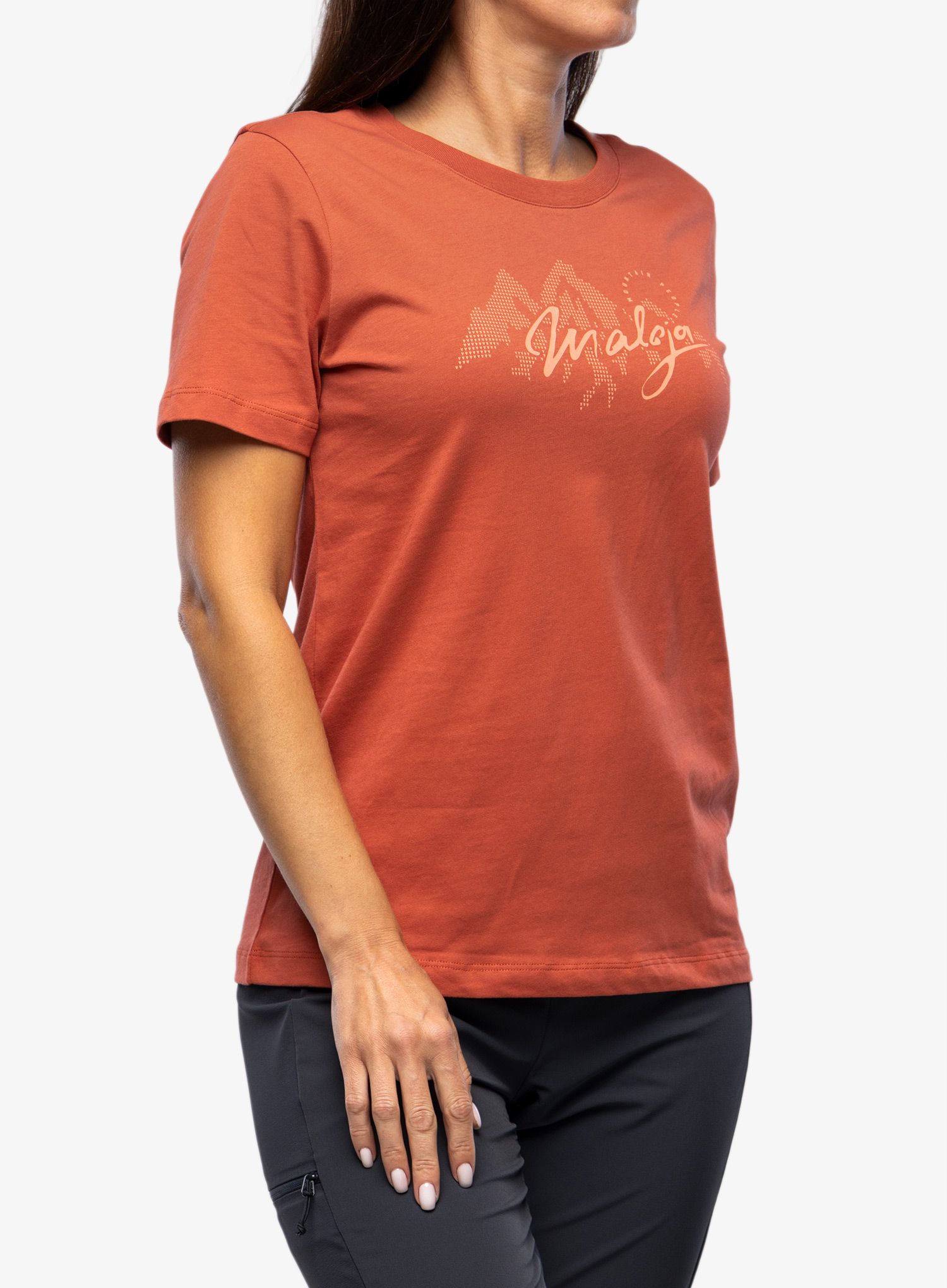 Bavlněné tričko dámské Maloja Marga - rosehip