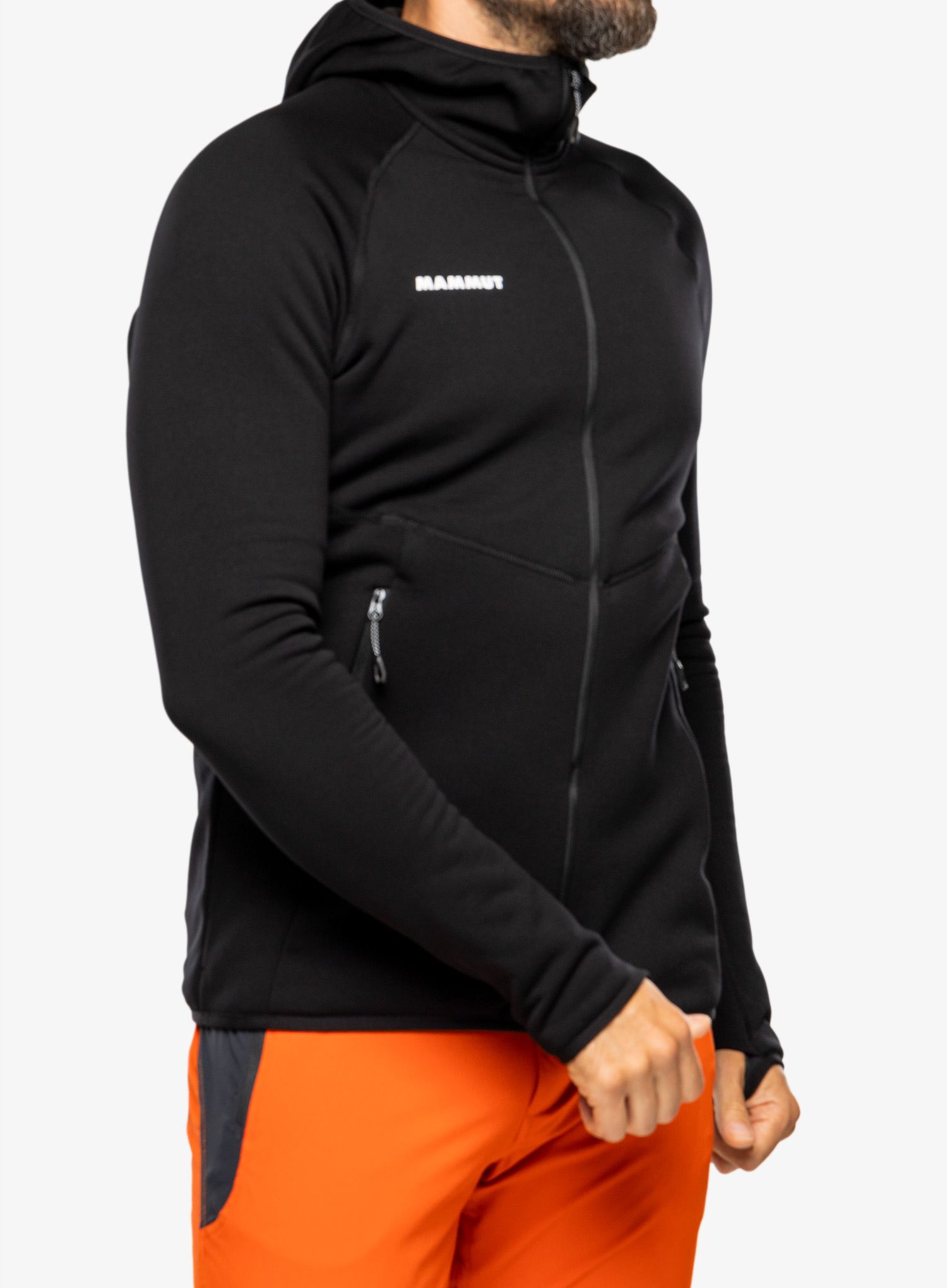 Fleece mikina pánská Mammut Aconcagua ML Hooded Jacket - black