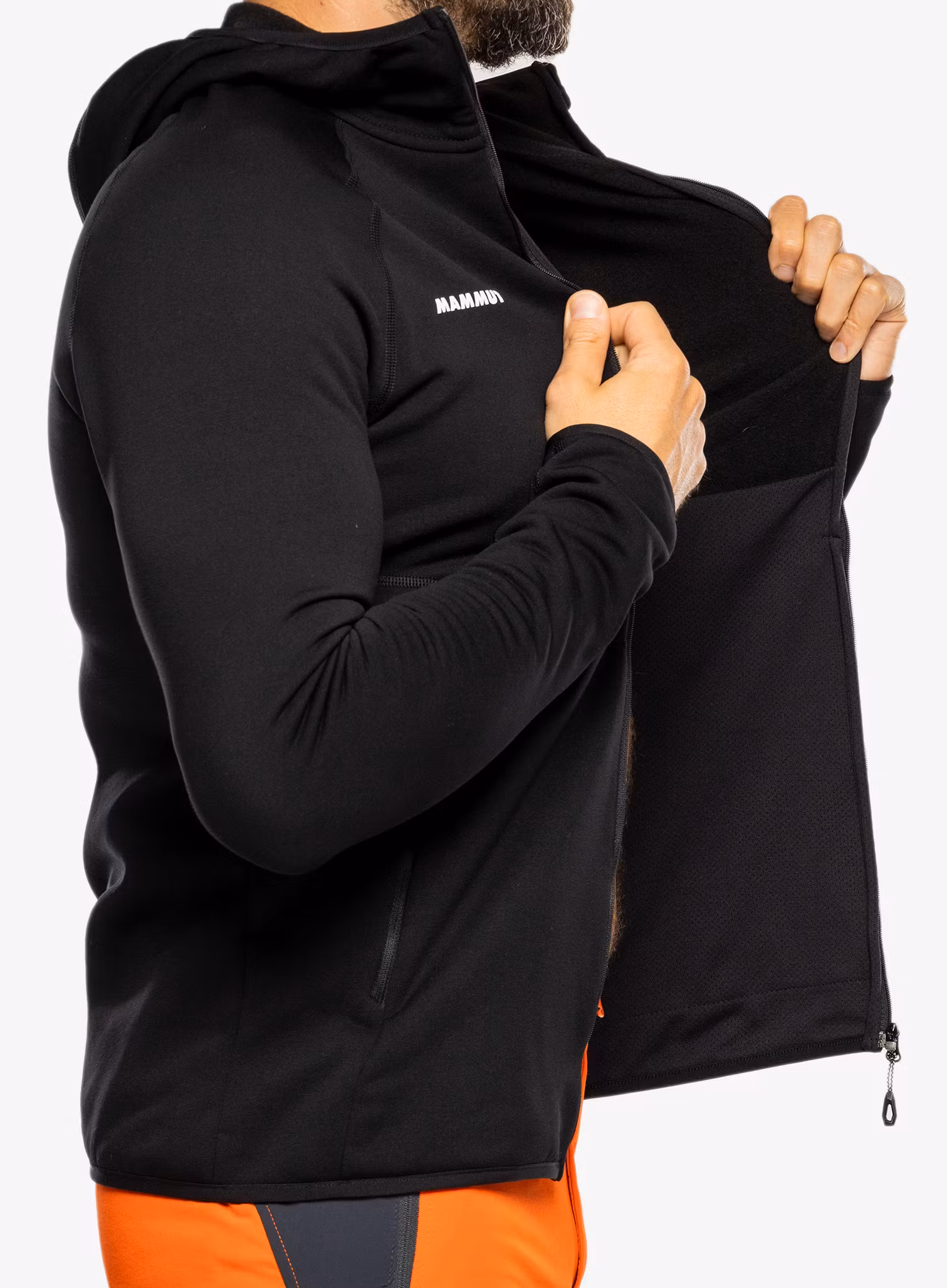 Fleece mikina pánská Mammut Aconcagua ML Hooded Jacket - black