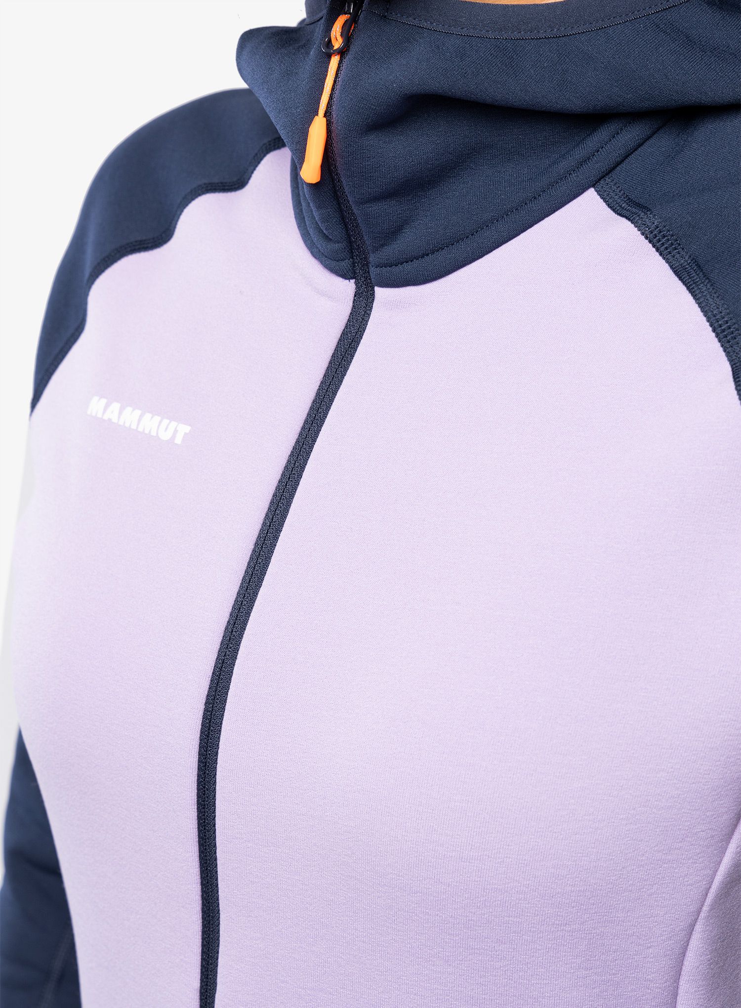 Fleece mikina dámská Mammut Aconcagua ML Hooded Jacket - supernova/marine