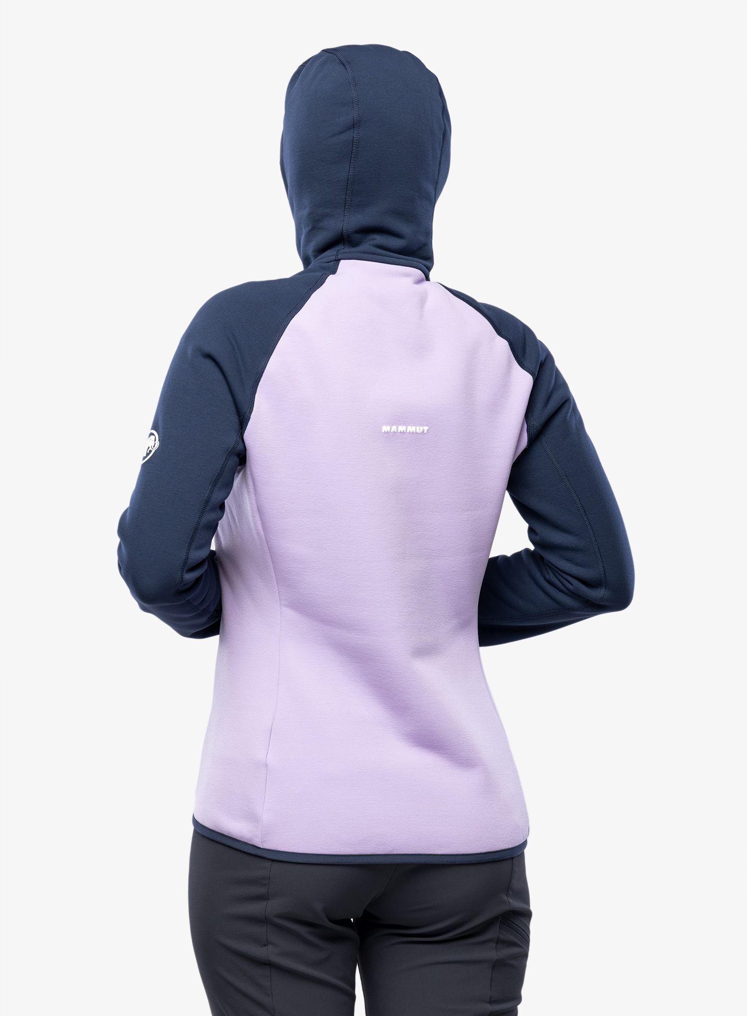 Fleece mikina dámská Mammut Aconcagua ML Hooded Jacket - supernova/marine