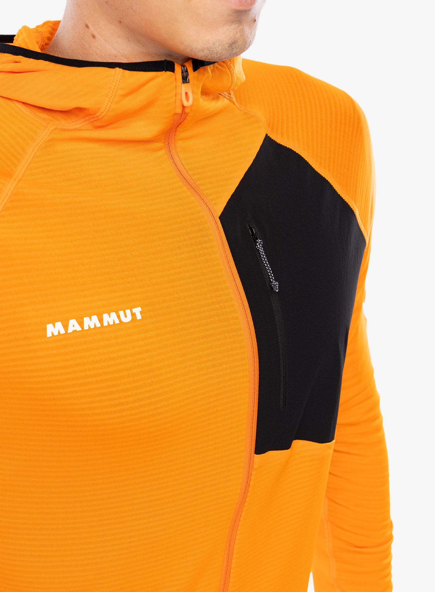 Mikina se zipem Mammut Aenergy Light ML Hooded Jacket - dark tangerine/black