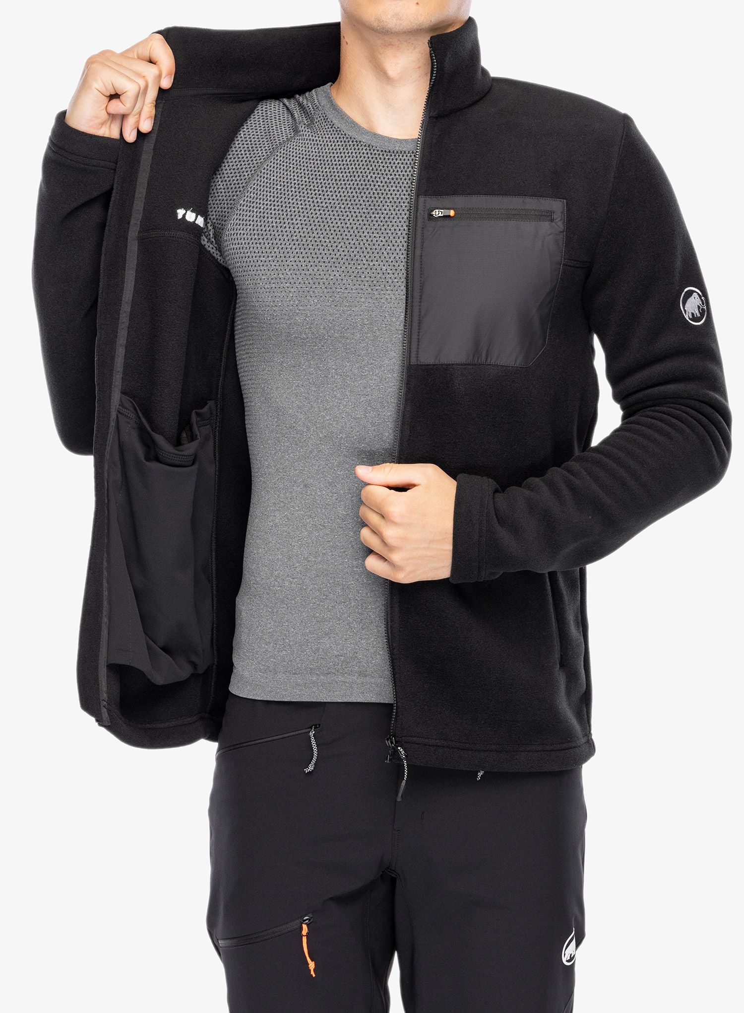 Fleecová bunda Mammut Innominata ML Jacket - black