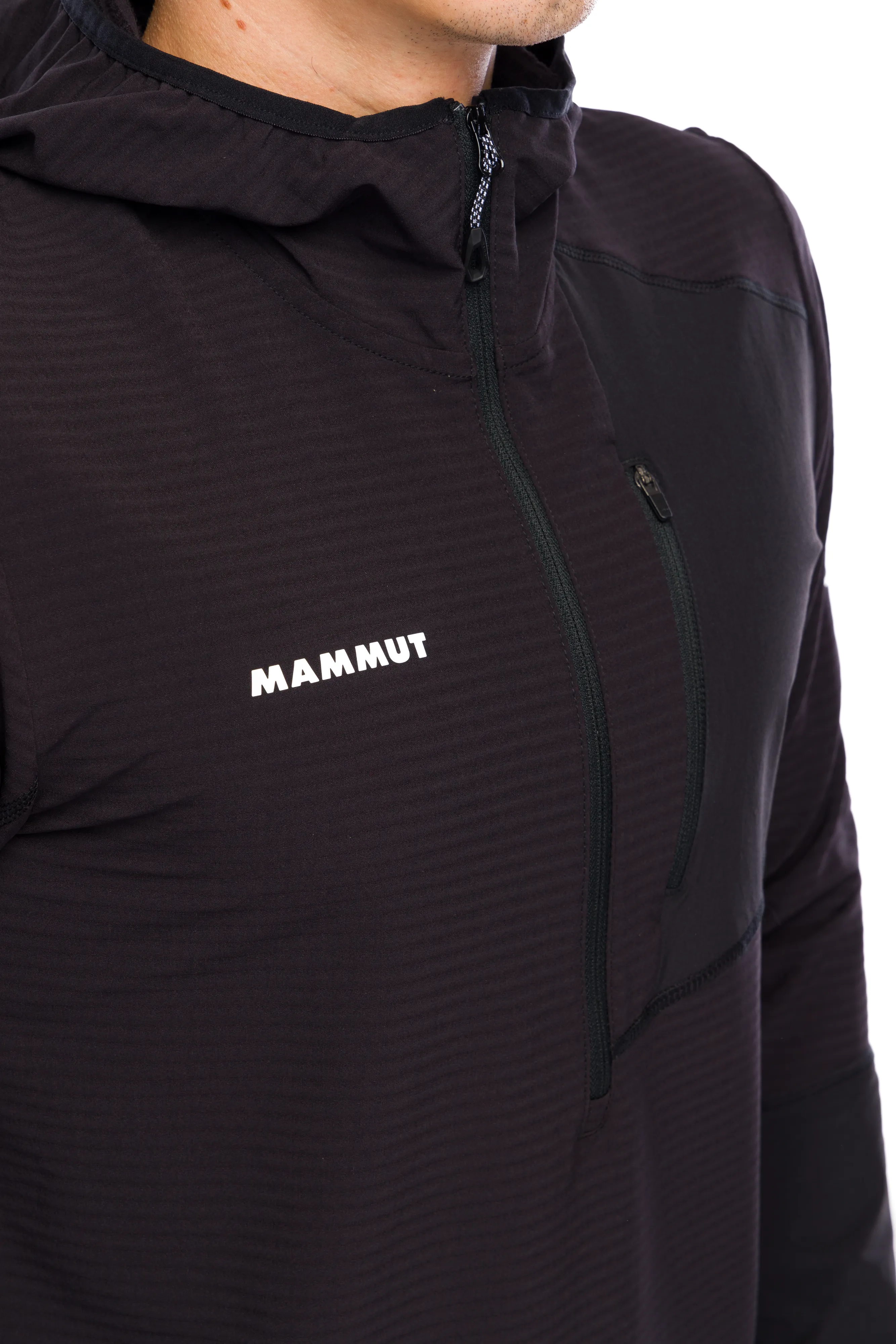 Mikina Mammut Madris Light ML Half Zip Hoody - black