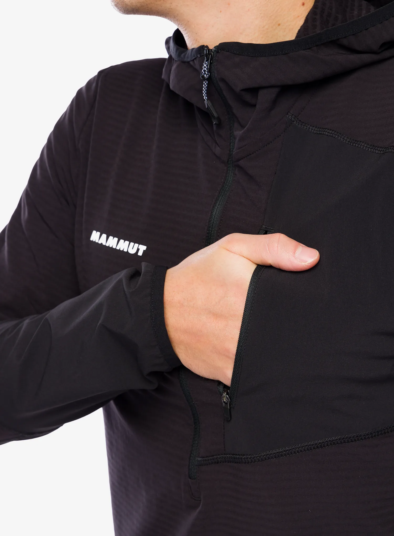 Mikina Mammut Madris Light ML Half Zip Hoody - black