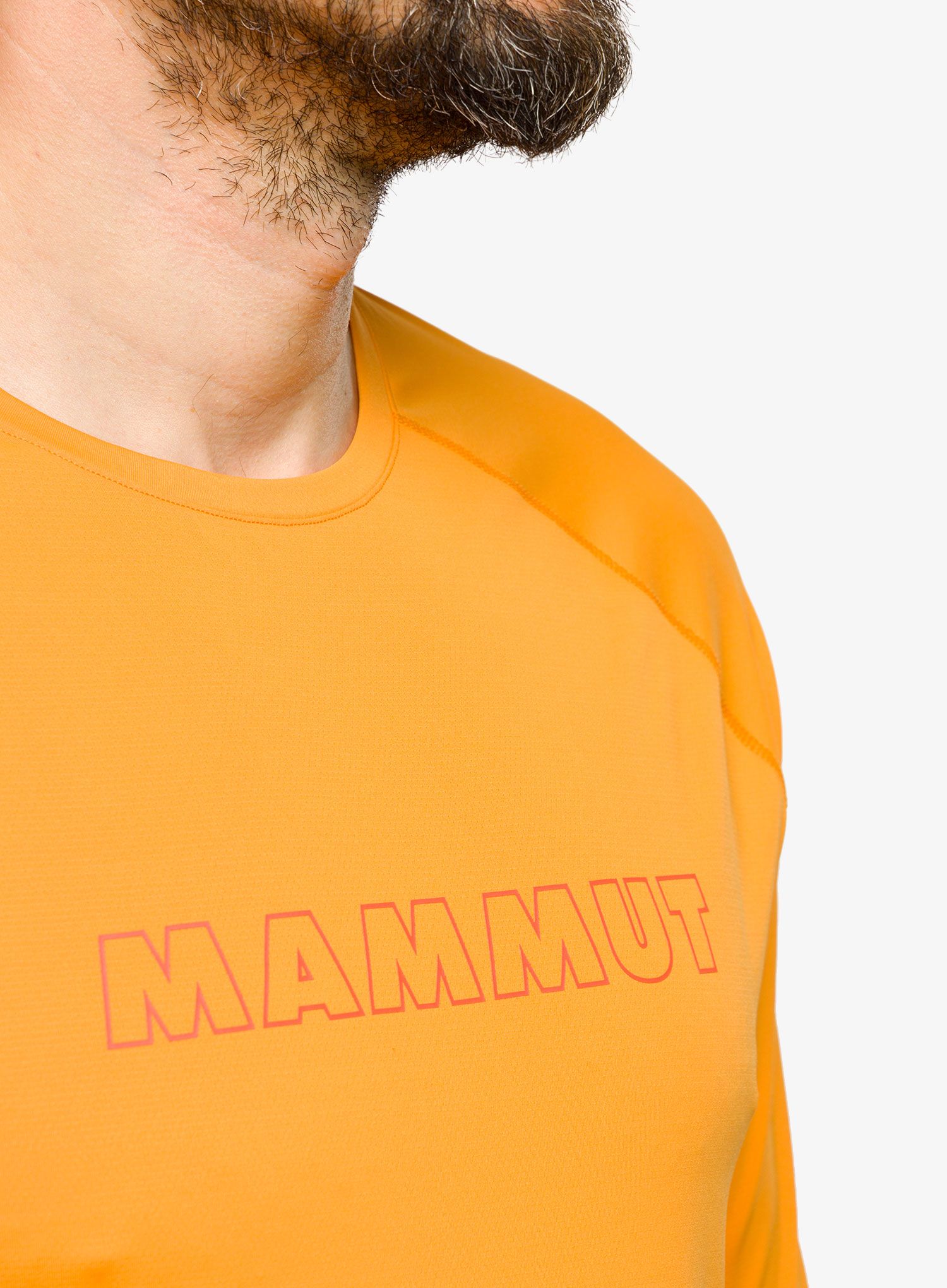 Mikina bez kapuce Mammut Selun FL Longsleeve Logo - tangerine