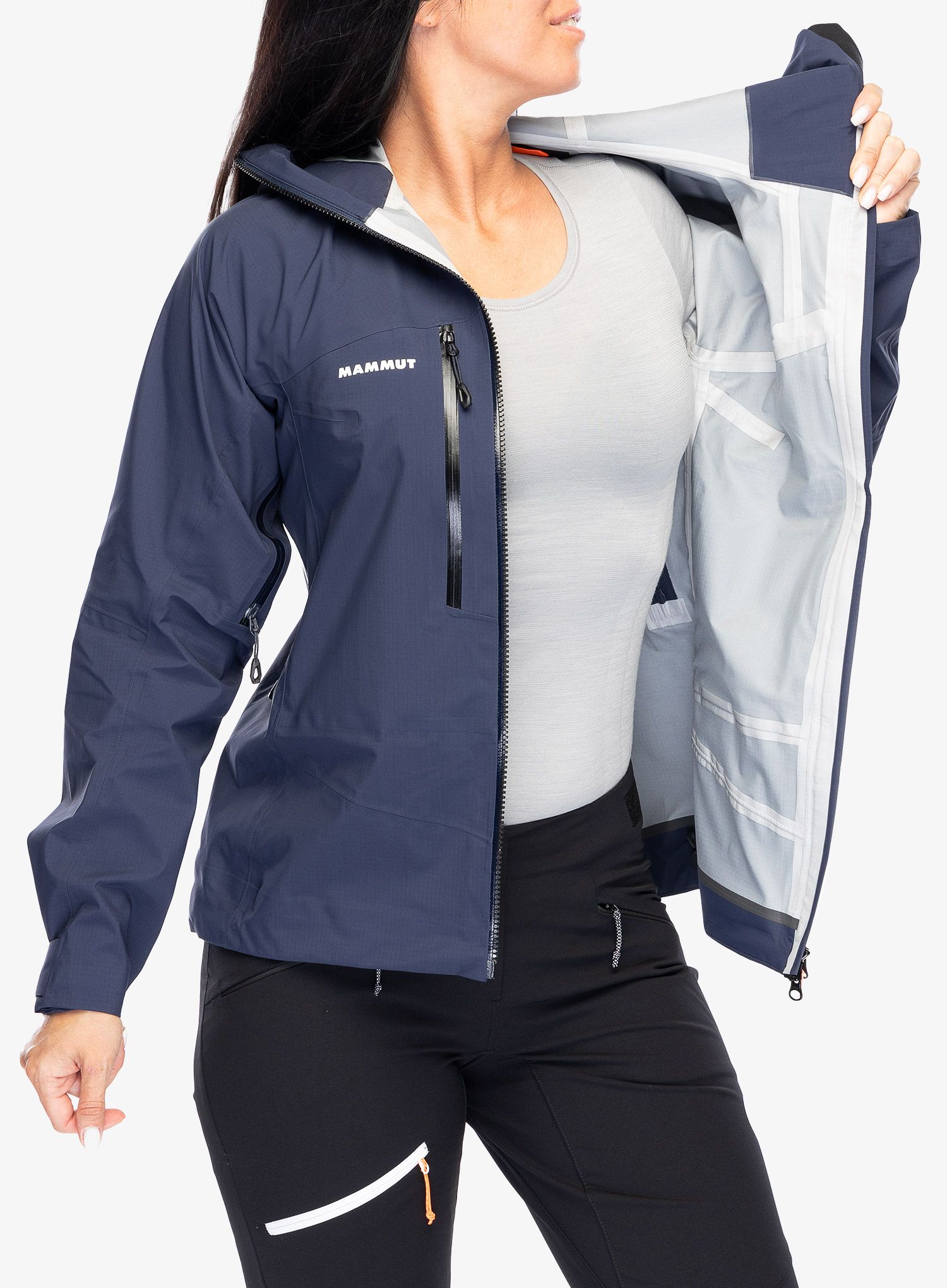 Dámská nepromokavá bunda s membránou Mammut Taiss HS Hooded Jacket - marine/black