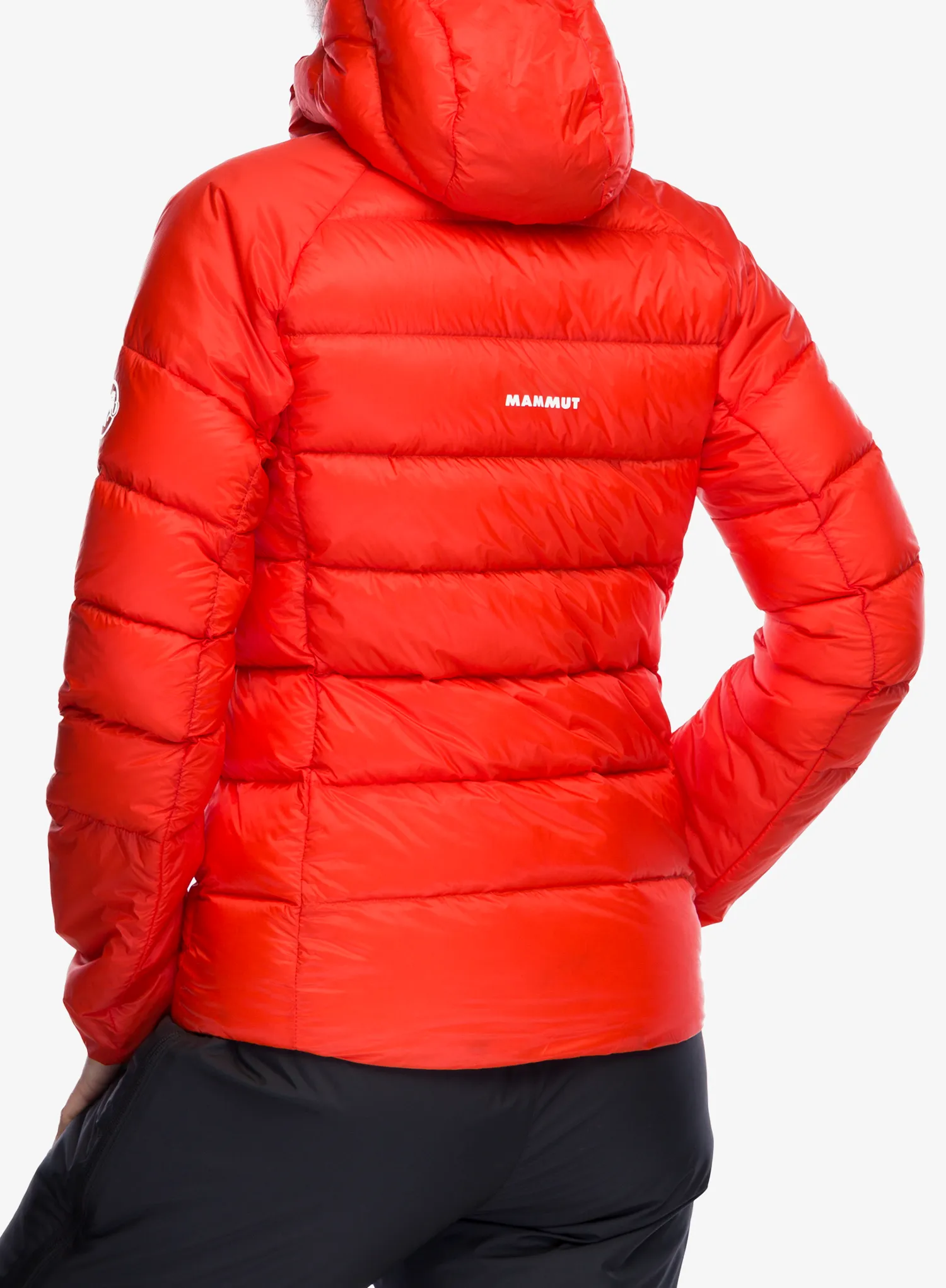Dámská péřová bunda Mammut Taiss IN Hooded Jacket - mammut red