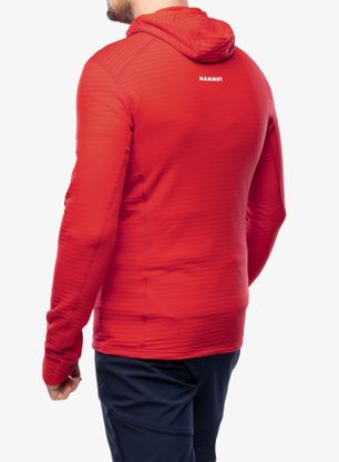 Rozepínací mikina Mammut Taiss Light ML Hooded Jacket - mammut red