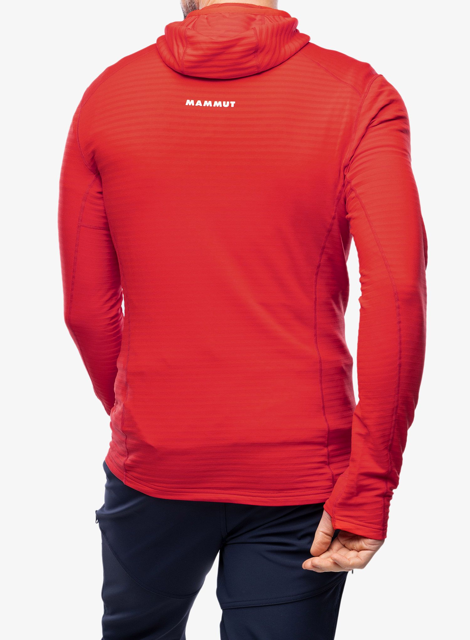 Rozepínací mikina Mammut Taiss Light ML Hooded Jacket - mammut red