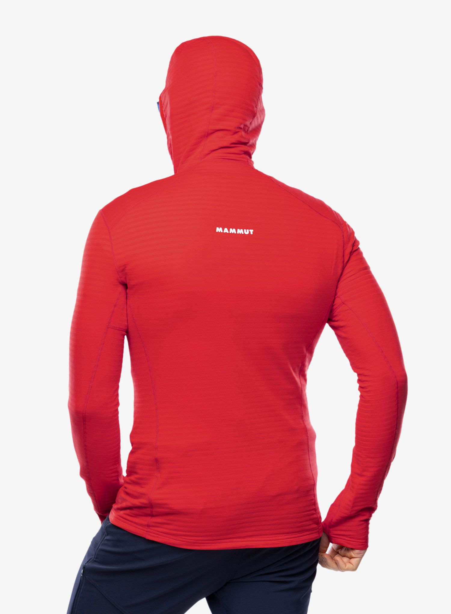 Rozepínací mikina Mammut Taiss Light ML Hooded Jacket - mammut red