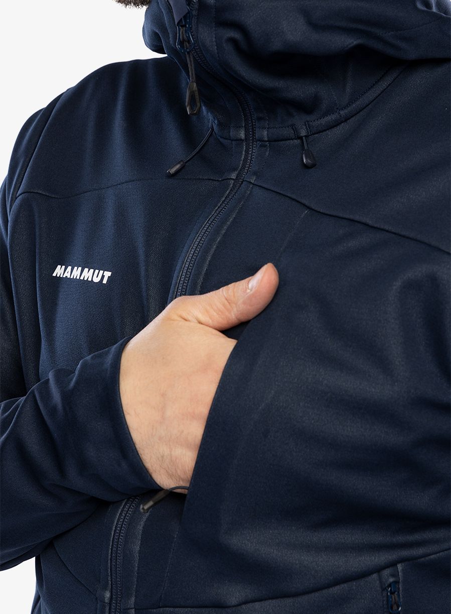 Softshellová bunda Mammut Ultimate VII SO Hooded Jacket - marine