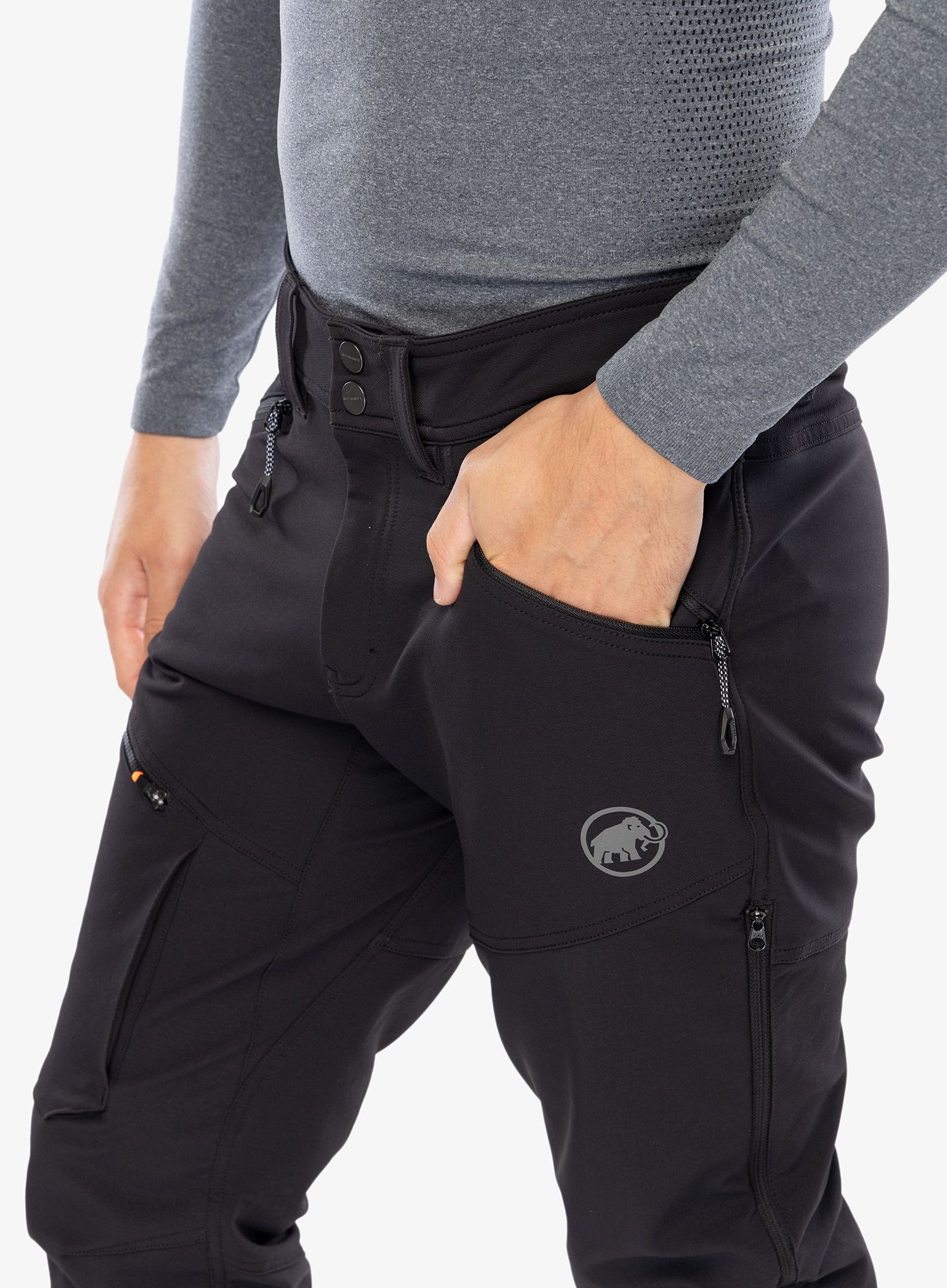 Softshell kalhoty Mammut Zinal Guide SO Hybrid Pants - black