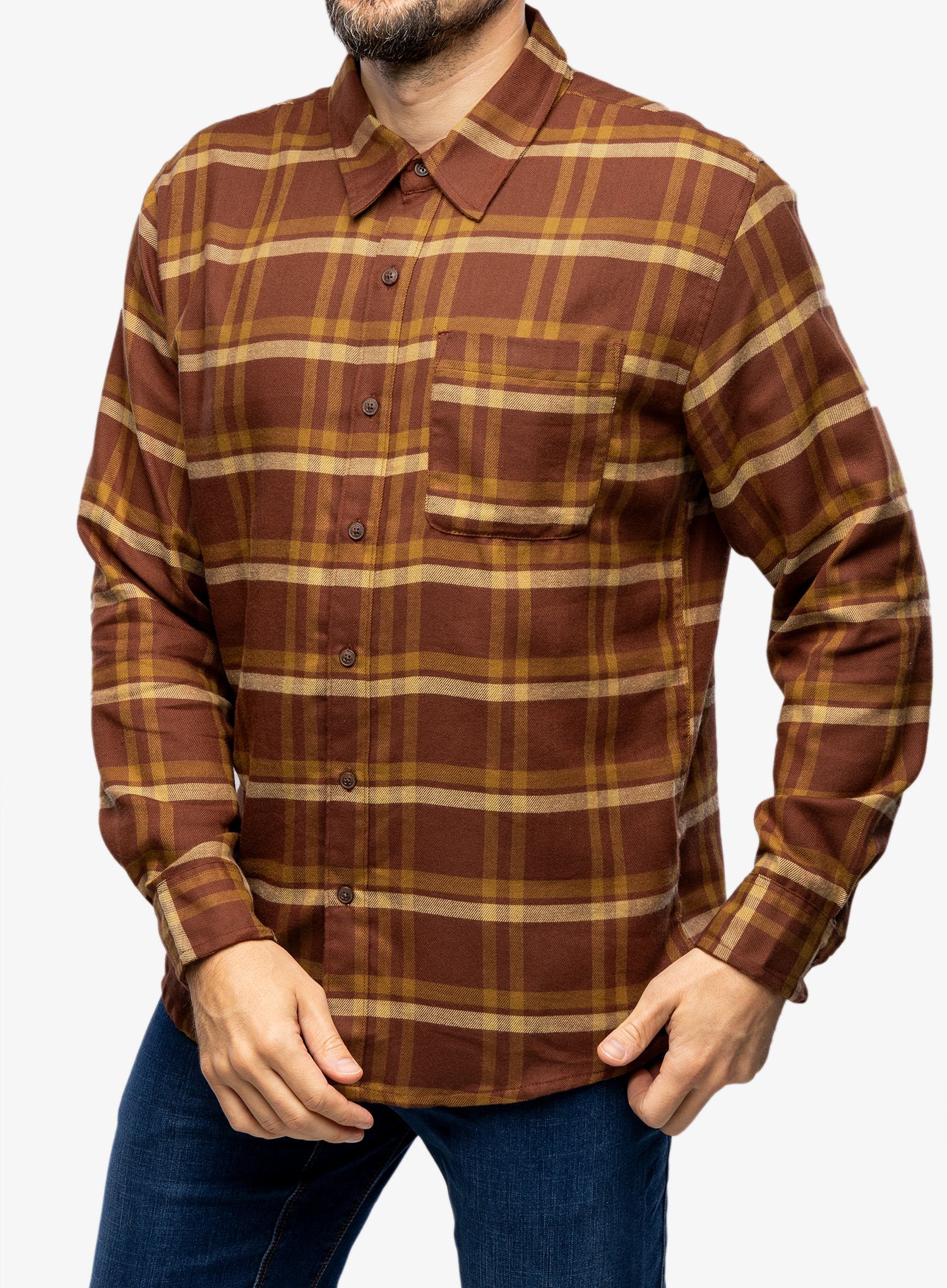 Turistická košile Marmot Fairfax Novelty Light Weight Flannel - chocolate