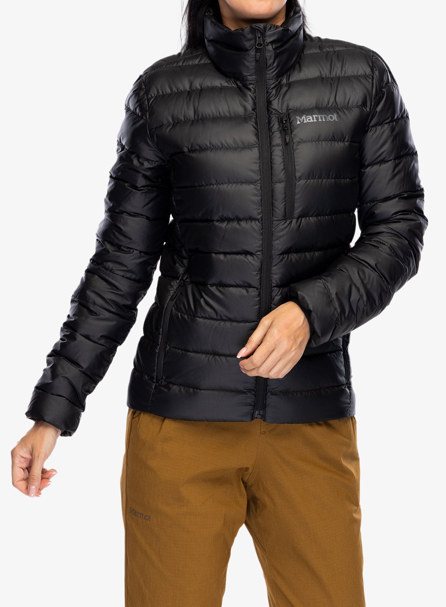Dámská péřová bunda Marmot Highlander Jacket - black