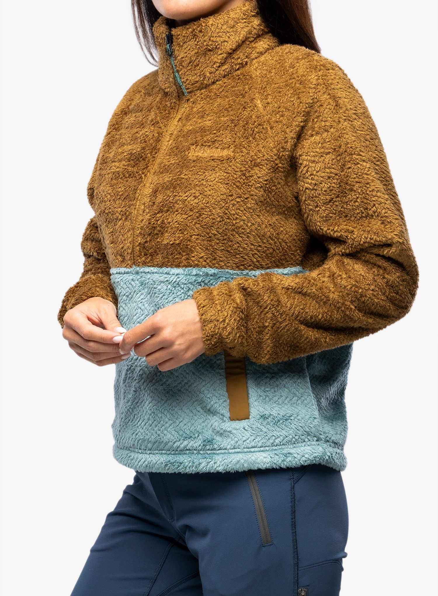 Dámská mikina Marmot Homestead Fleece 1/2 Zip - hazel/blue agave