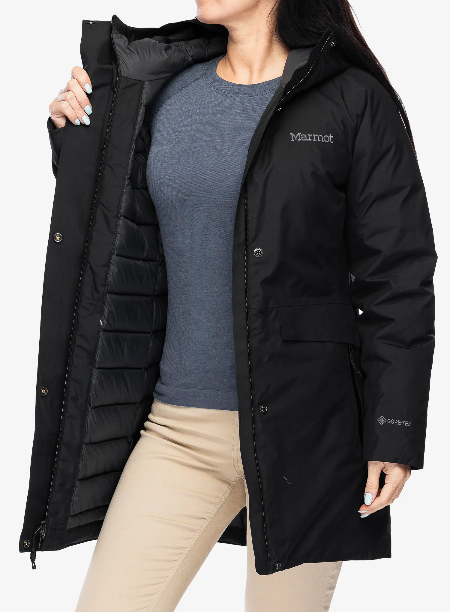 Dámská péřová bunda Marmot Oslo GTX Jacket - black