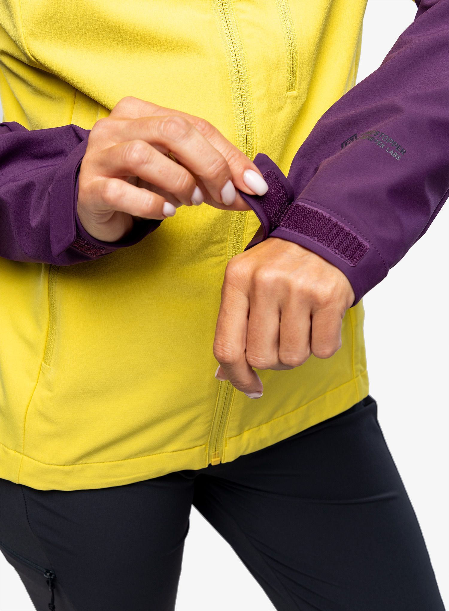 Softshellová bunda dámská Marmot ROM GORE-TEX Infinium Hoody - purple fig/limelight