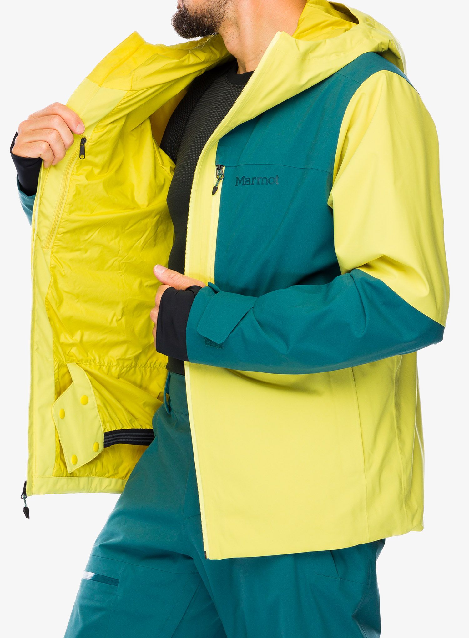 Membránová bunda Marmot Refuge Jacket - limelight/dark jungle