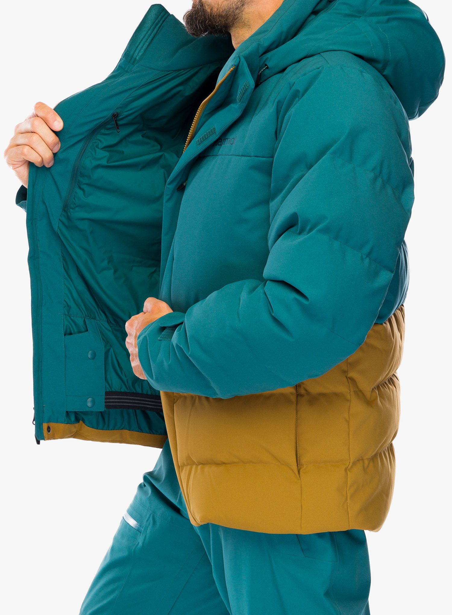Péřová bunda Marmot Shadow Jacket - dark jungle/hazel