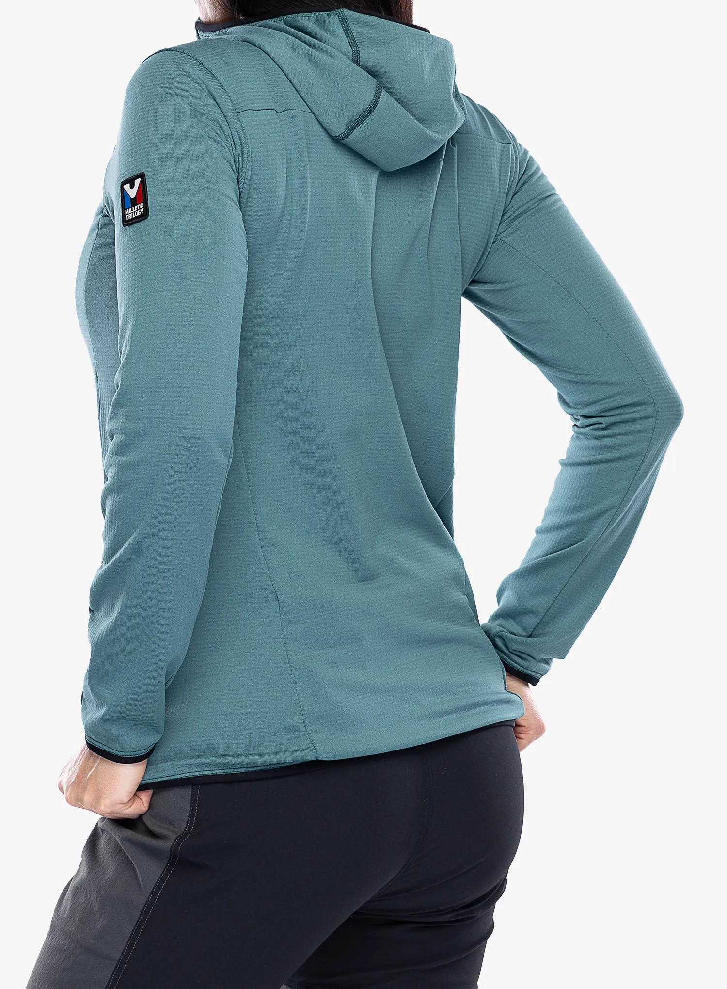 Fleece mikina dámská Millet Trilogy Light Grid Hoodie - hydro