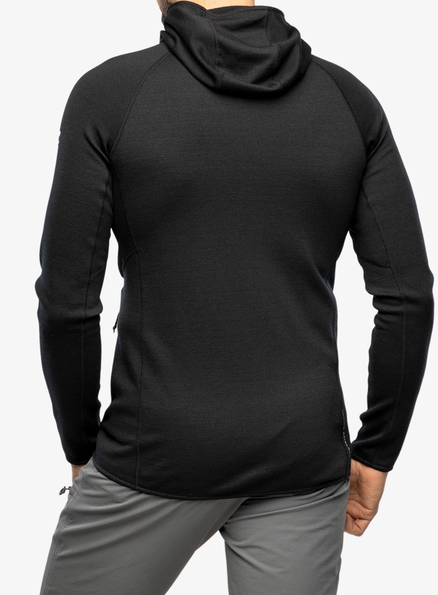 Fleece mikina Mons Royale Approach Merino Shift Fleece Hood - black