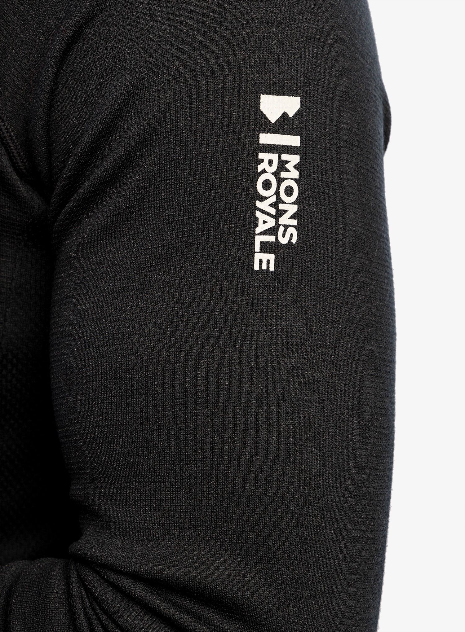 Fleece mikina Mons Royale Approach Merino Shift Fleece Hood - black