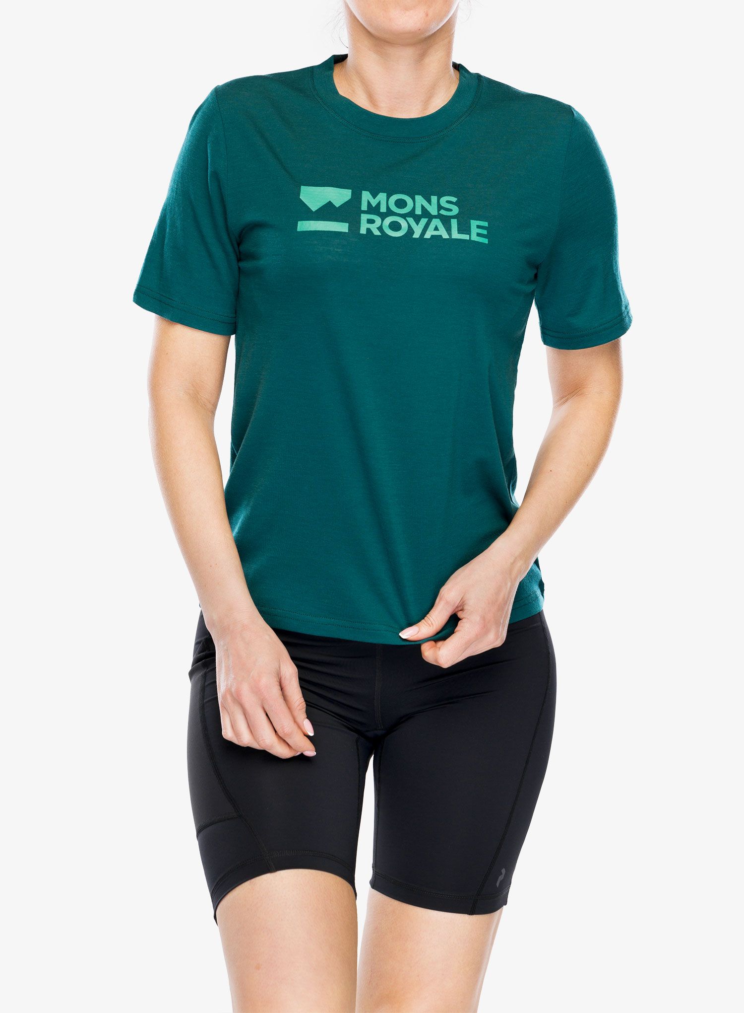 Merino triko dámské Mons Royale Icon Merino Air-Con Relaxed Tee - evergreen